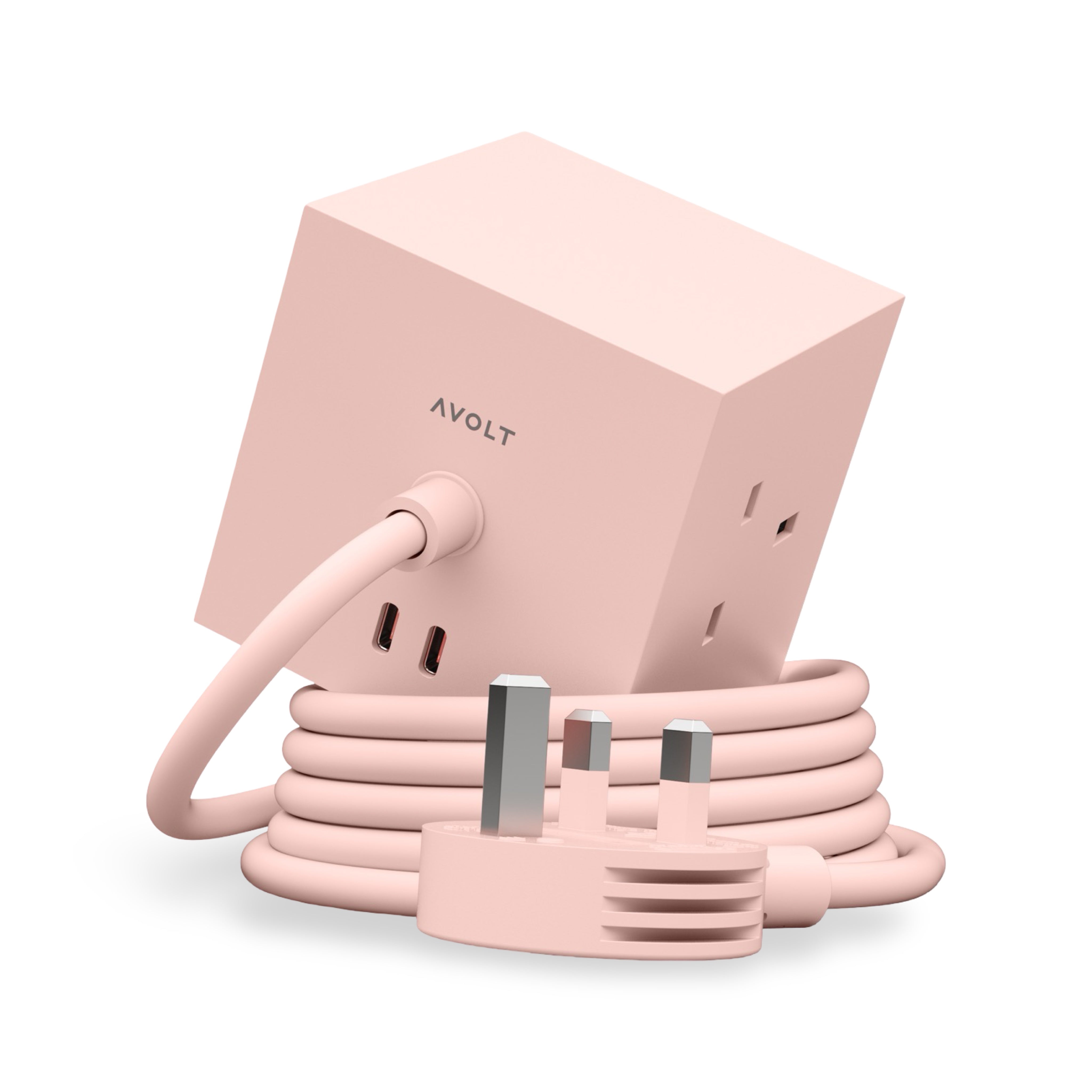 AVOLT Square 1 Power Extension Lead - New Pink