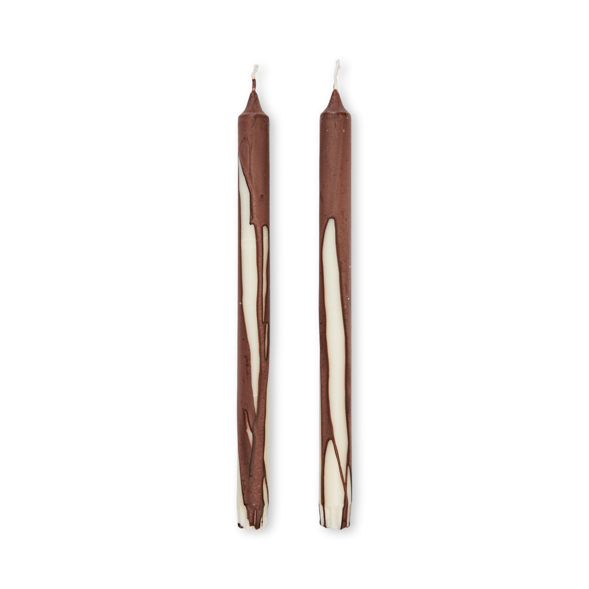 Ferm Living Dryp Candles - Set of 2 - Dark Chocolate