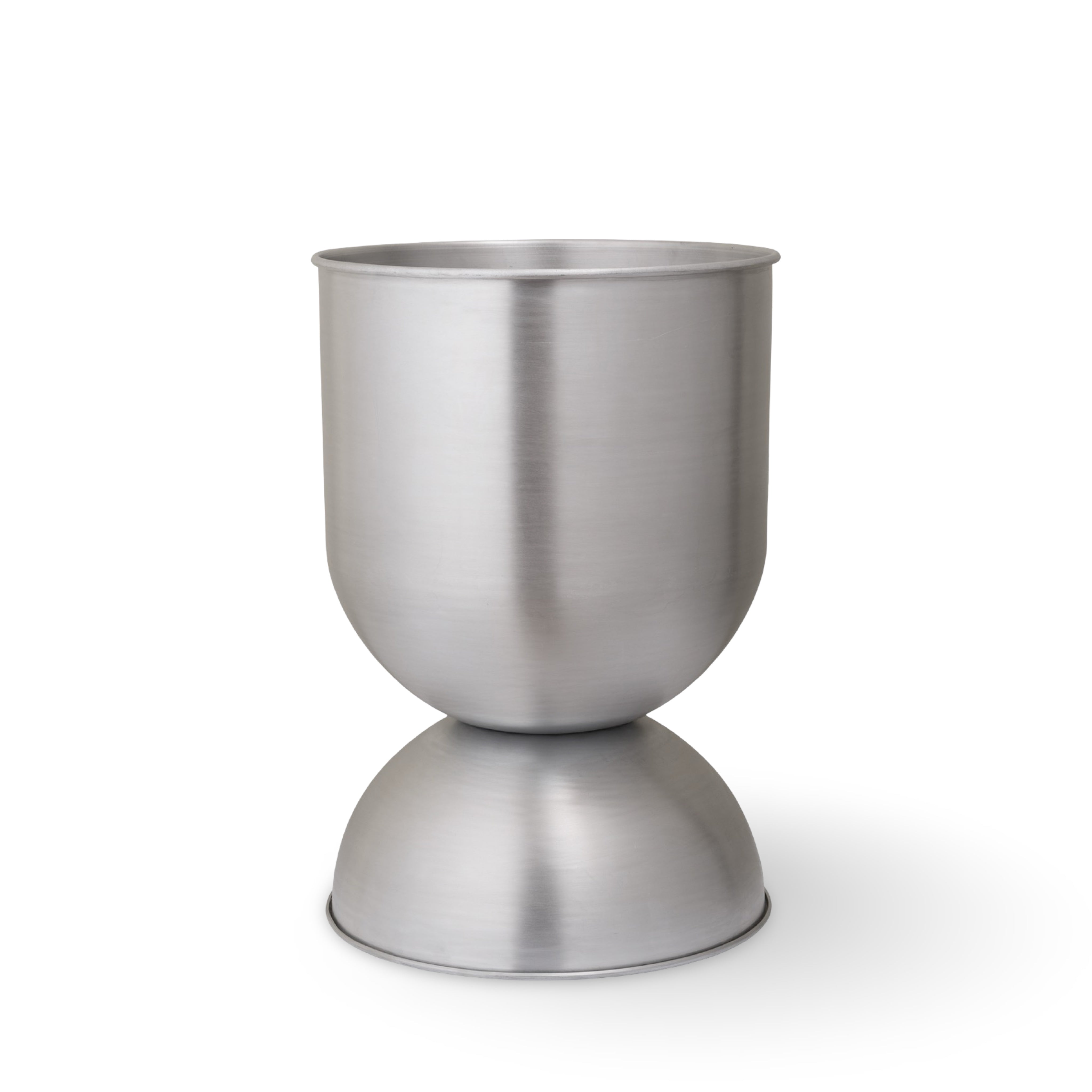 Ferm Living Hourglass Pot - Medium in Aluminium