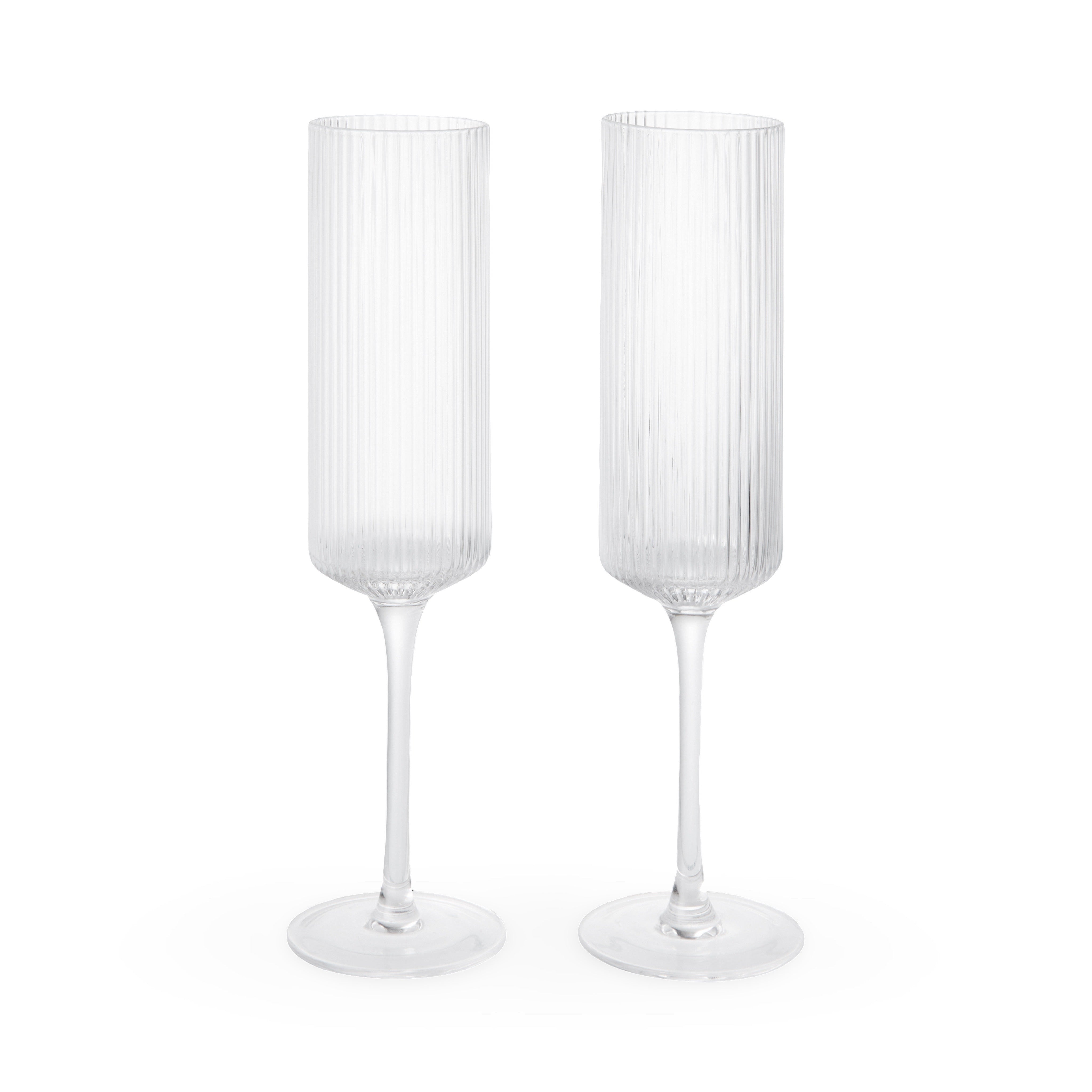 Ferm Living Ripple Champagne Flutes - Set of 2