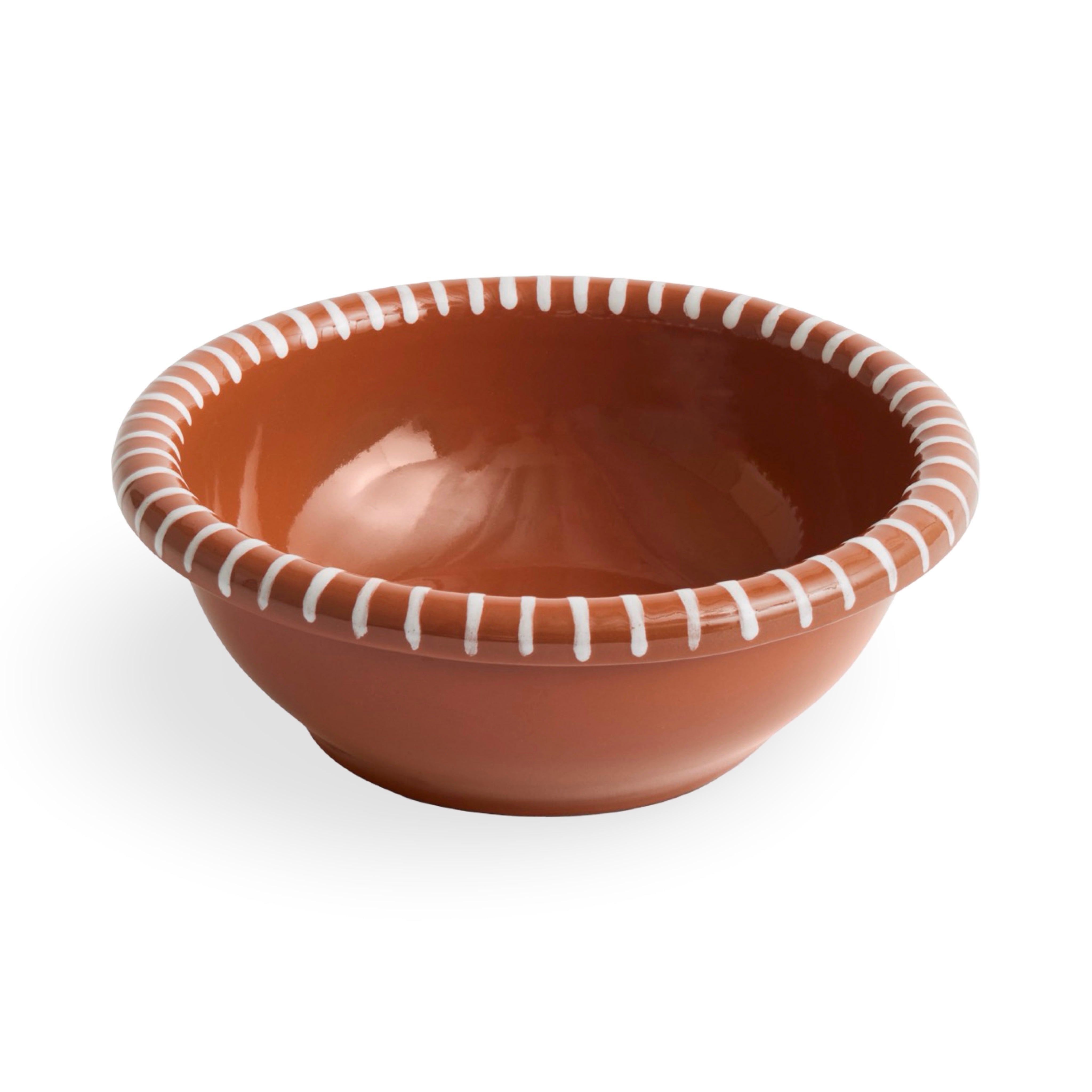 HAY Barro Salad Bowl Large - Natural with Stripes