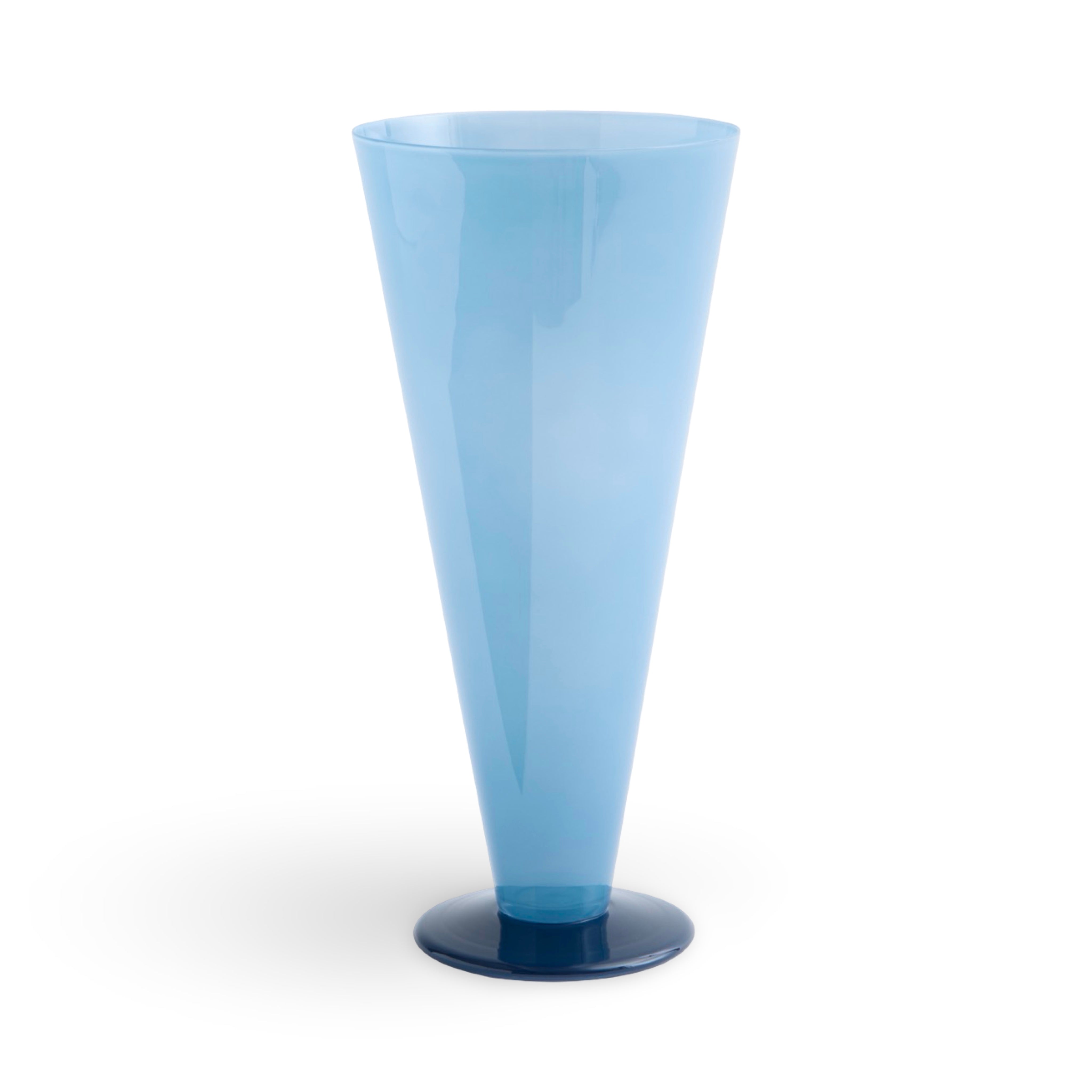 HAY Conical Vase Large - Petrol Blue & Dark Blue