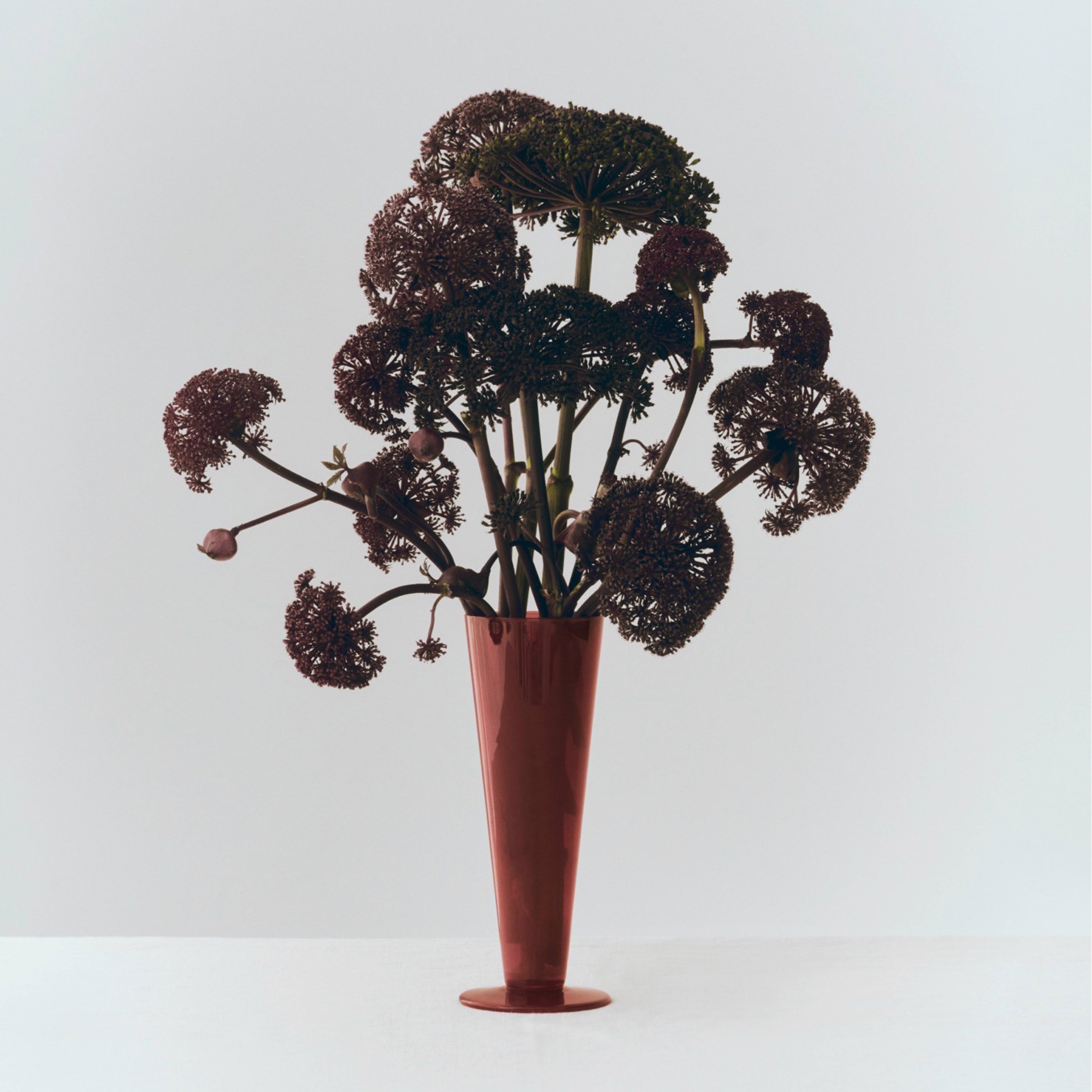 HAY Conical Vase Medium - Rose & Dark Red