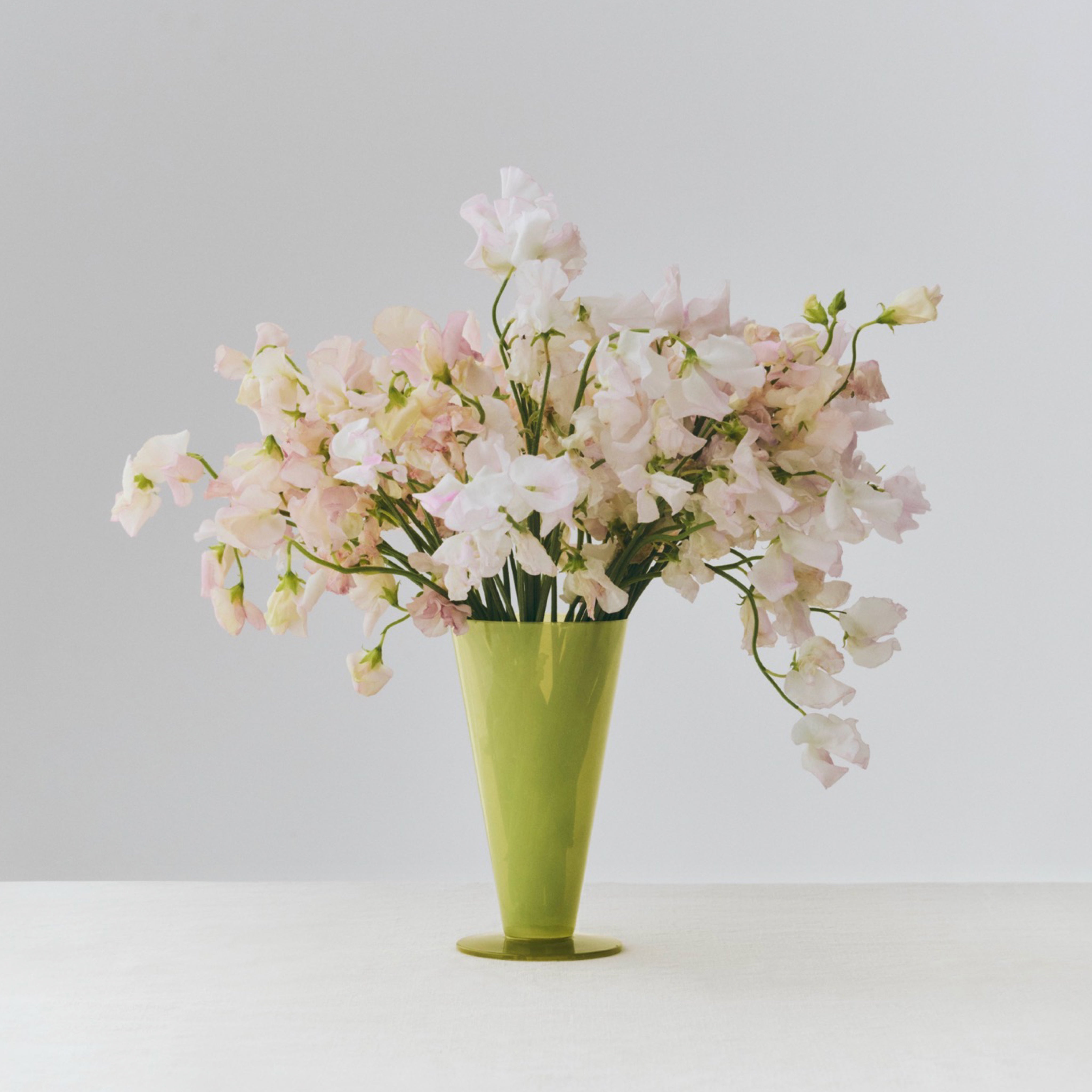 HAY Conical Vase Small - Light Green & Dark Lime