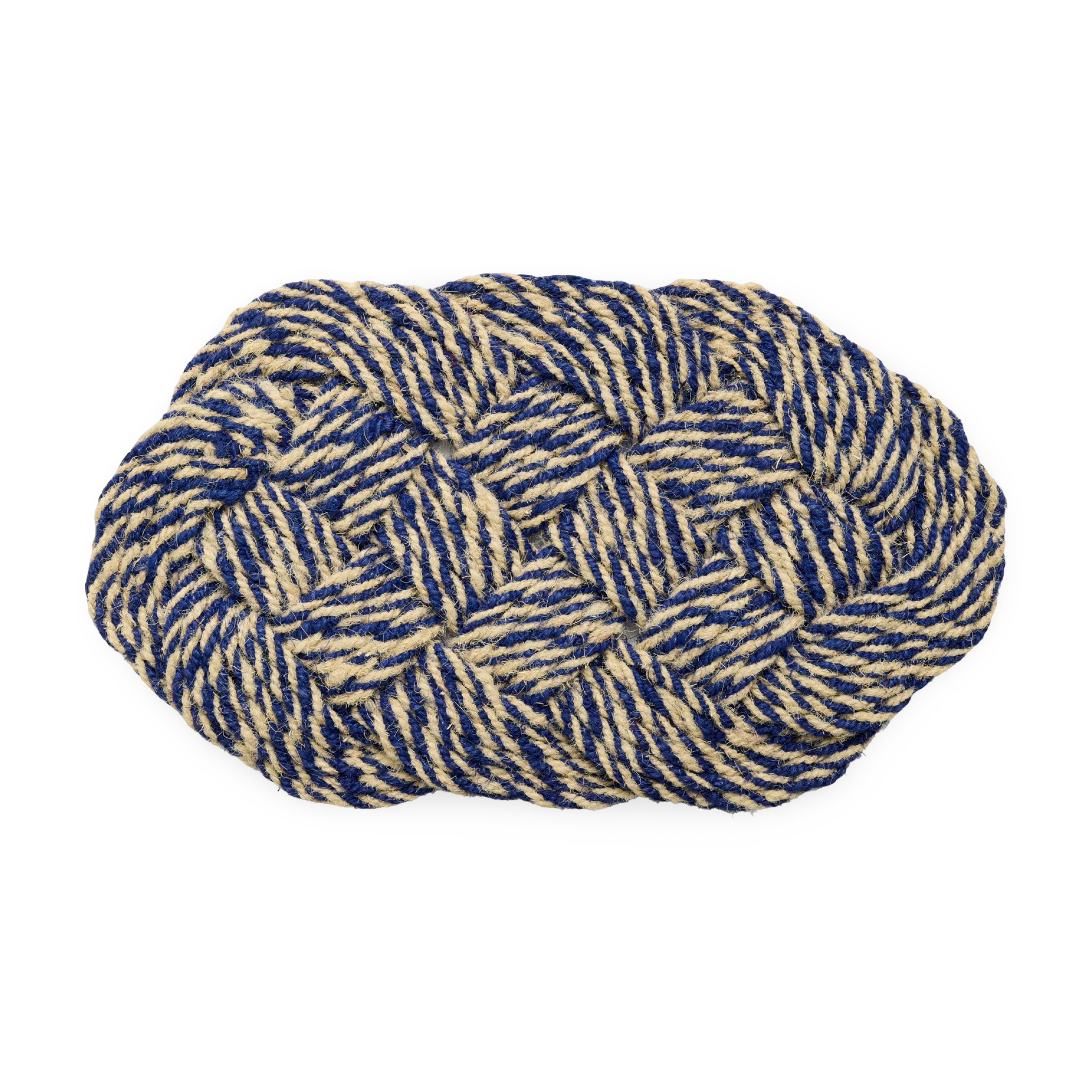 HAY Coco Door Mat Swirl - Blue & Off White