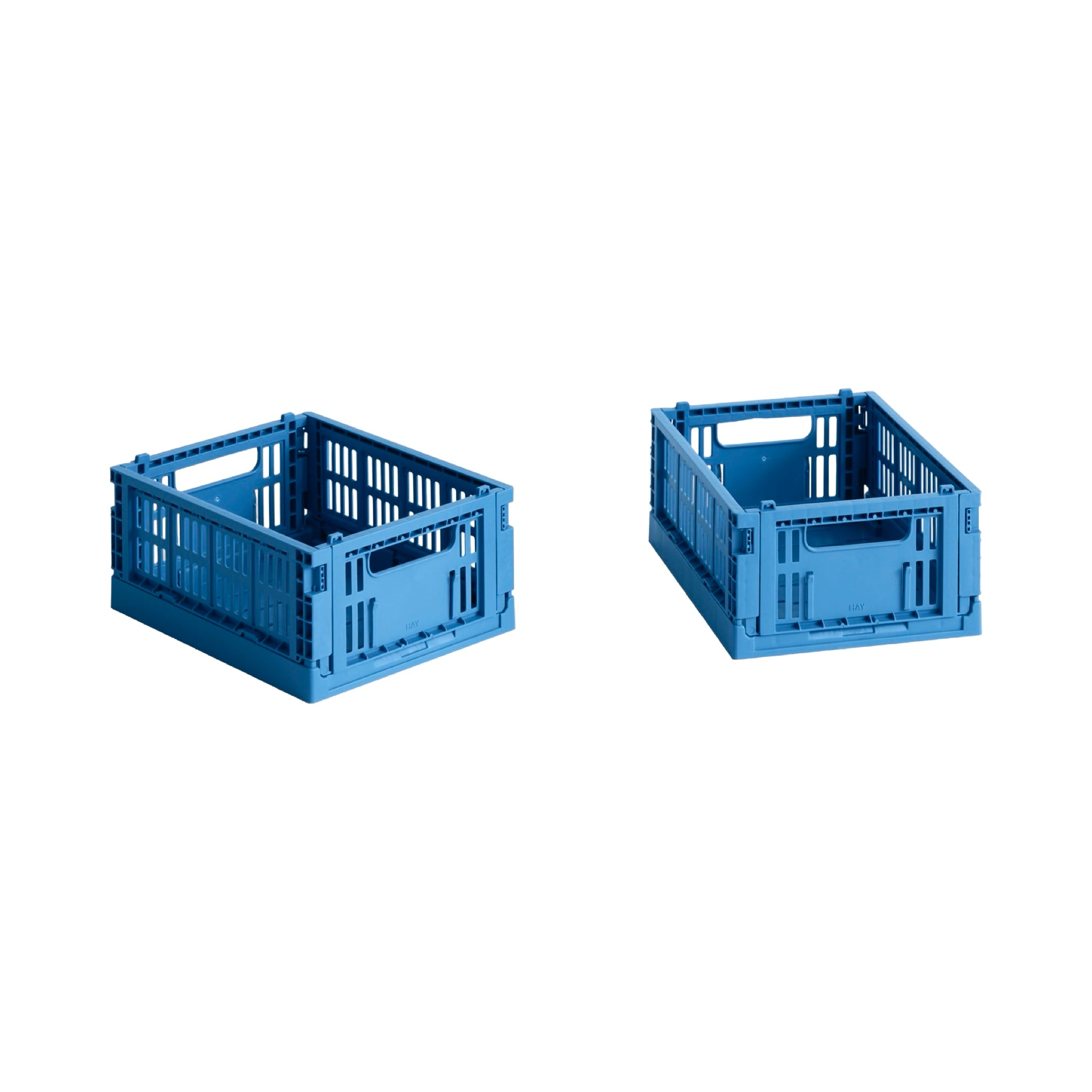 HAY Colour Crate Mini - Set of 2 in Electric Blue