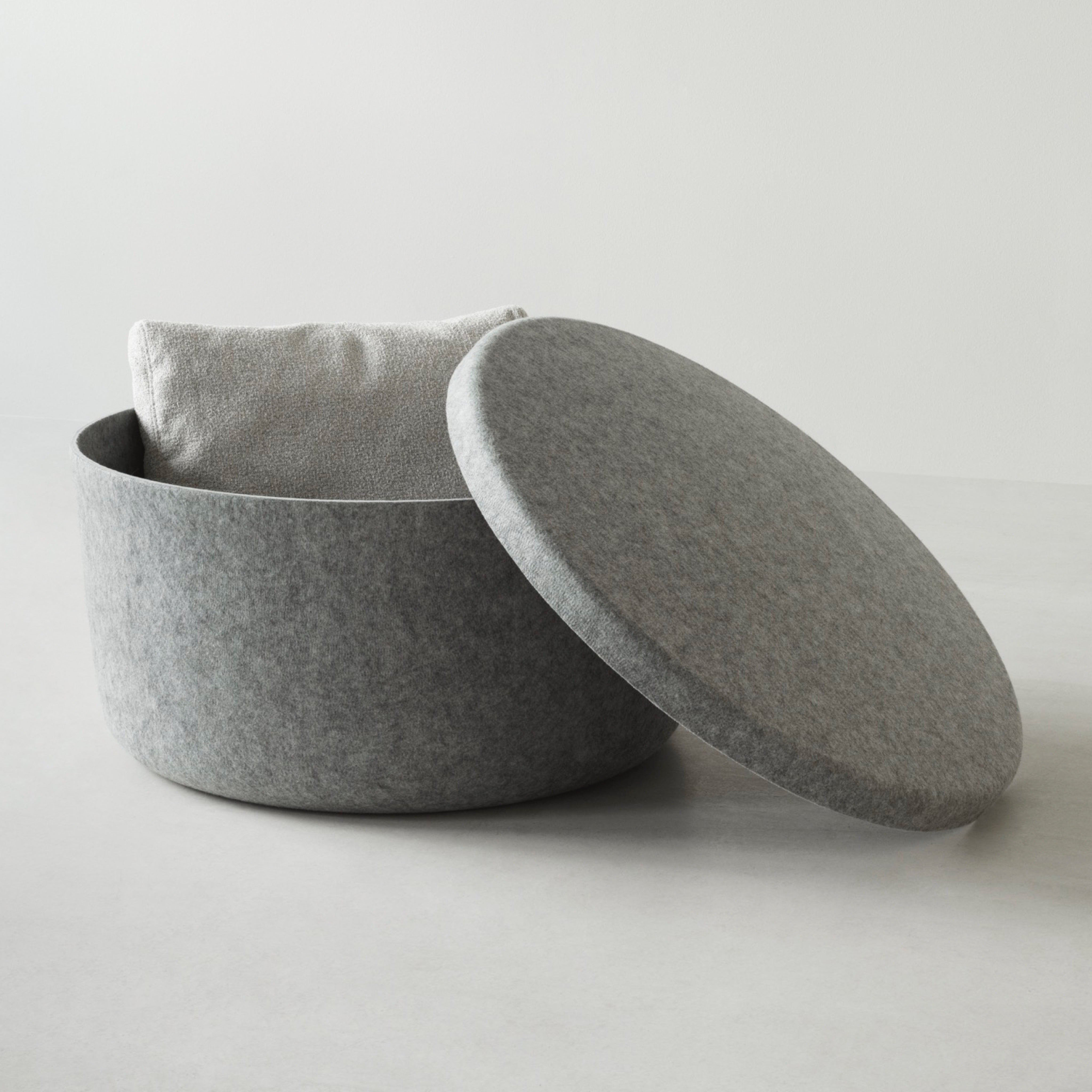 Normann Copenhagen Hide Storage Pouf Large - Grey (Ex-Display)