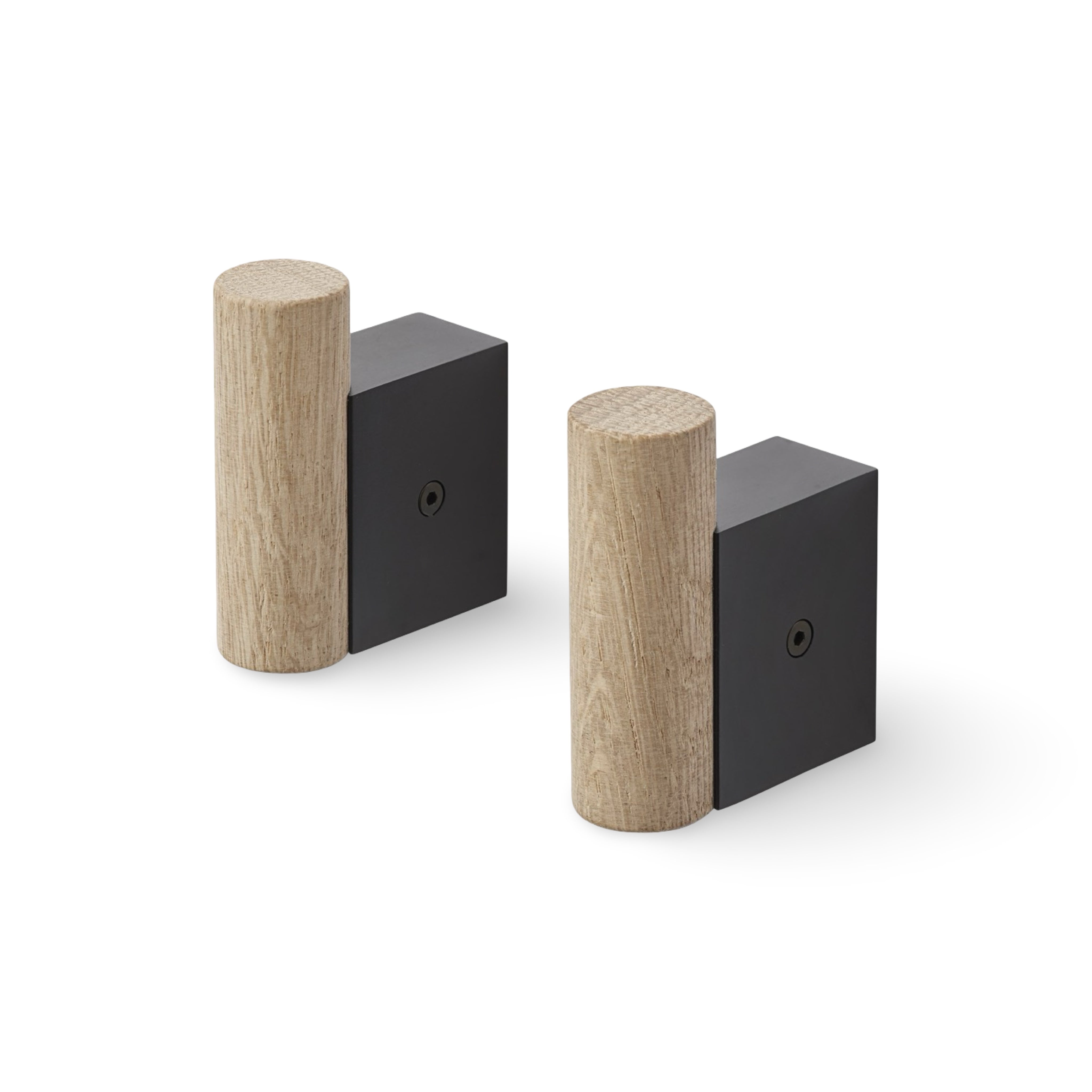 Muuto Attach Coat Hook (Set of 2) - Oak/Black