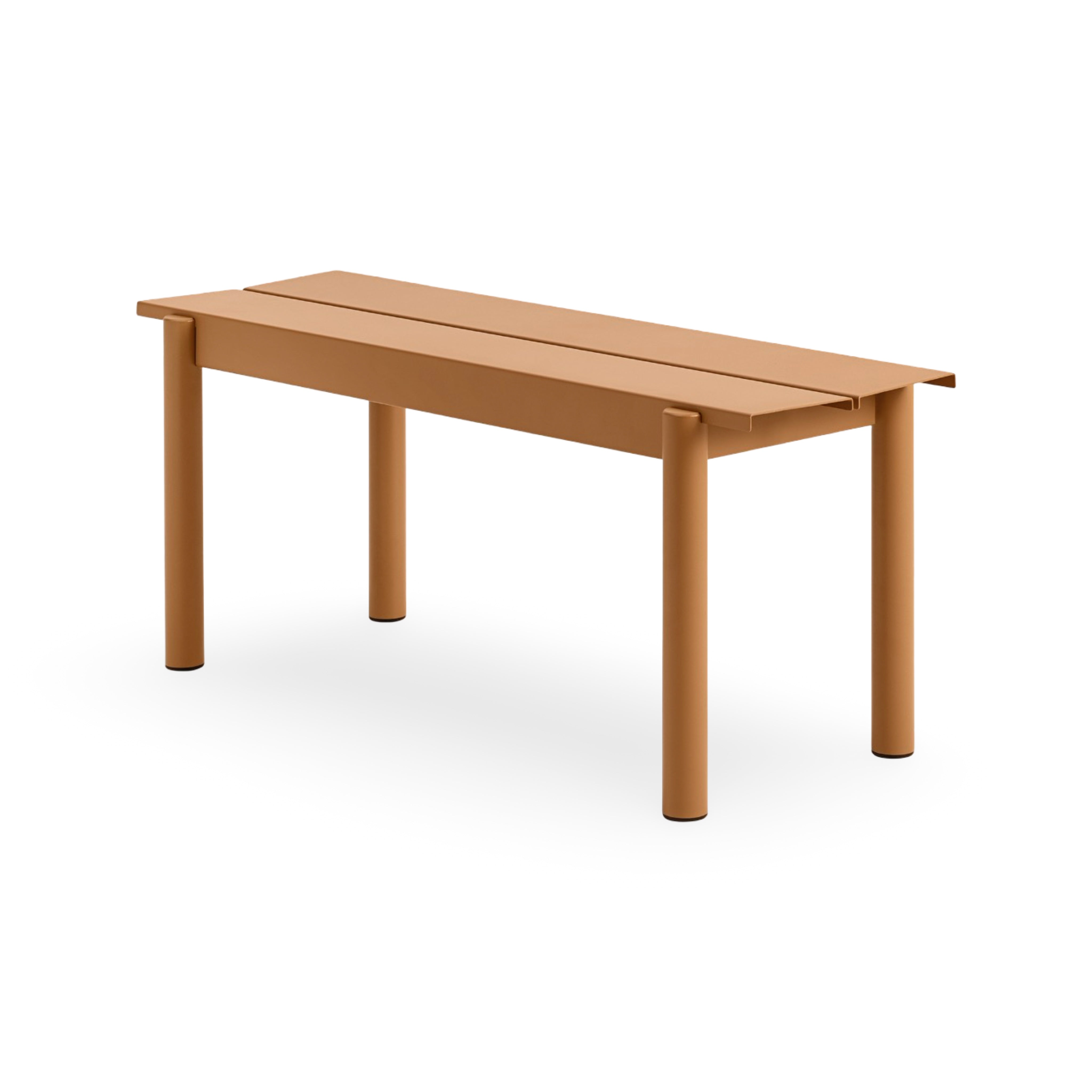 Muuto Linear Steel Outdoor Bench + Seat Pad - Burnt Orange (Ex-Display)
