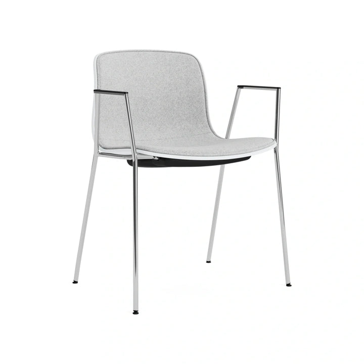 HAY AAC 18 white 2.0 shell – front uph Divina Melange 120 – chrome base