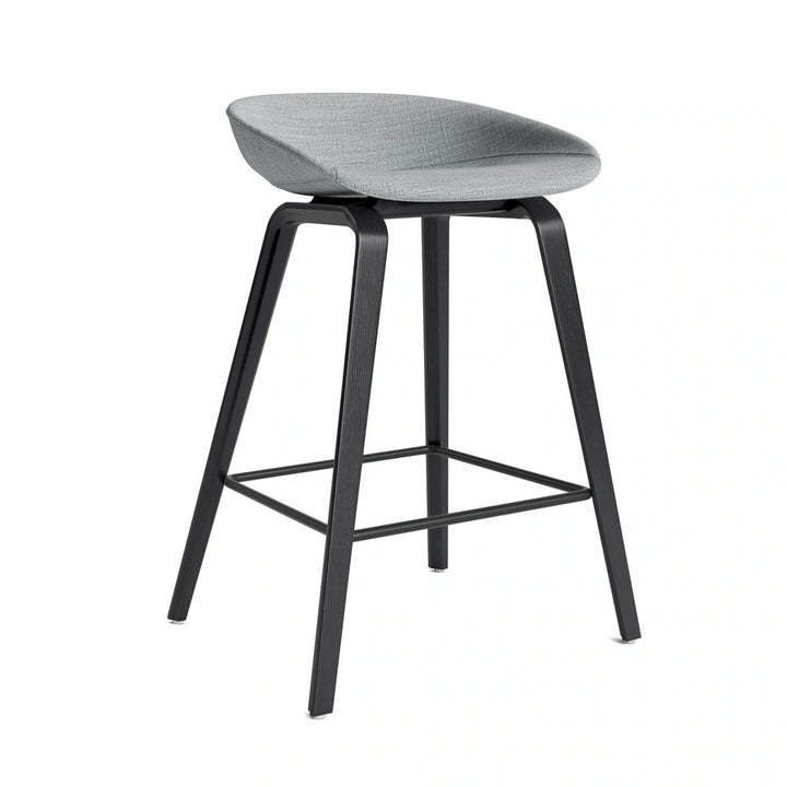 HAY AAS 33 H65 Remix 123 – black wb lacquer oak base – black footrest