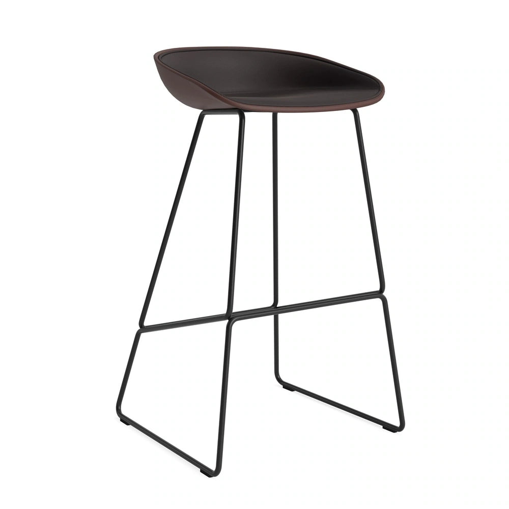HAY AAS 38 High with Sense Dark Brown front upholstery, raisin shell and black steel base