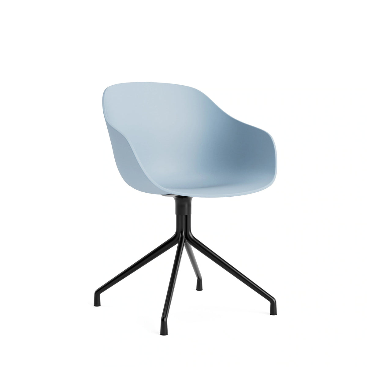 HAY About a Chair - AAC 220, Colour: Slate Blue, Legs: Black Powder Coated Aluminium
