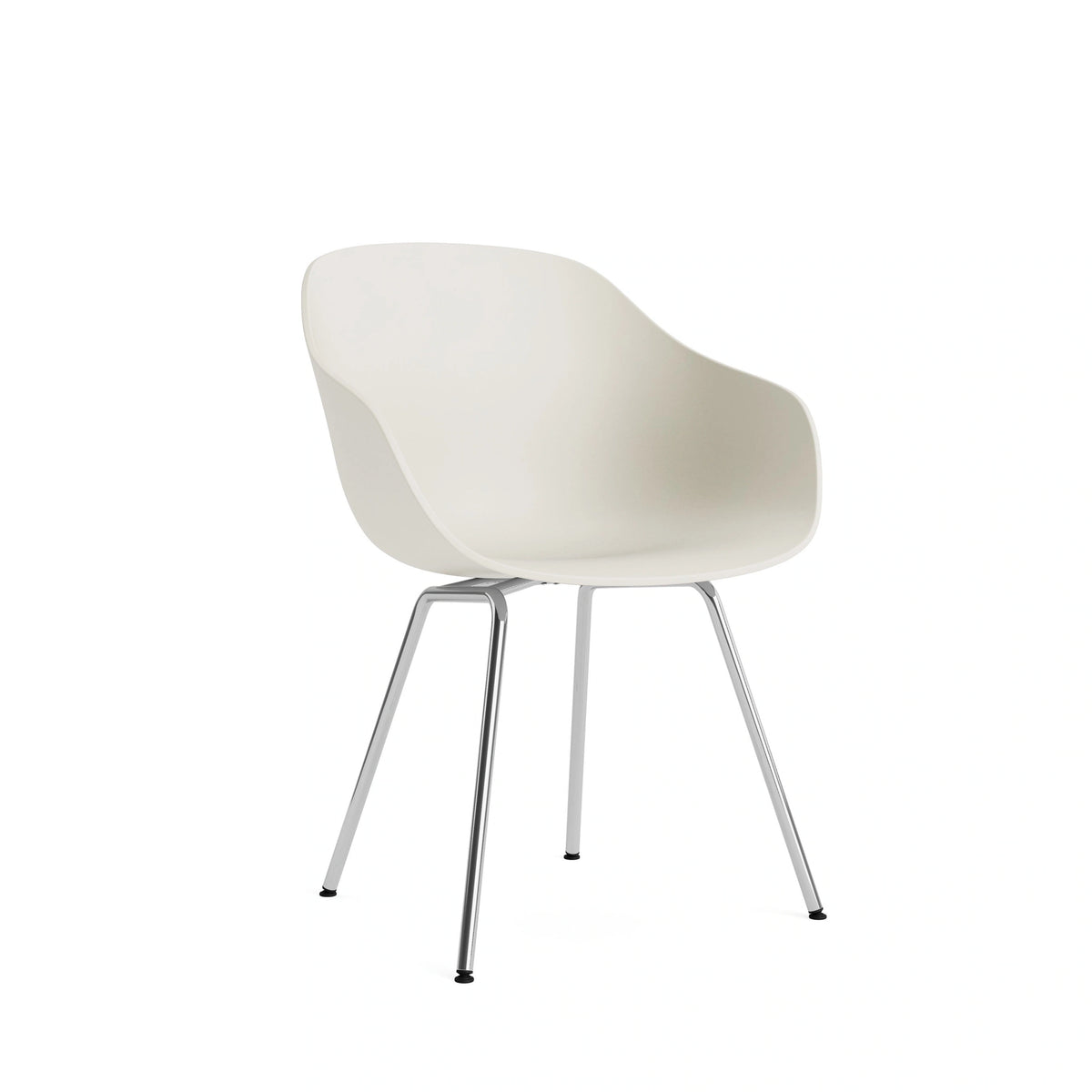 HAY About a Chair - AAC 226, Colour: Melange Cream, Legs: Chromed Steel