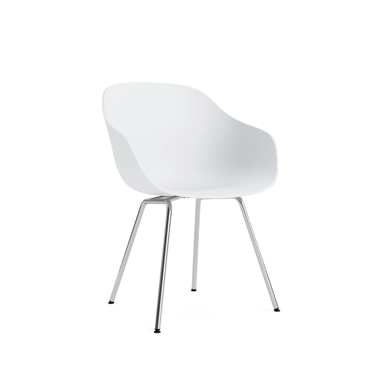 HAY About a Chair - AAC 226, Colour: White, Legs: Chromed Steel