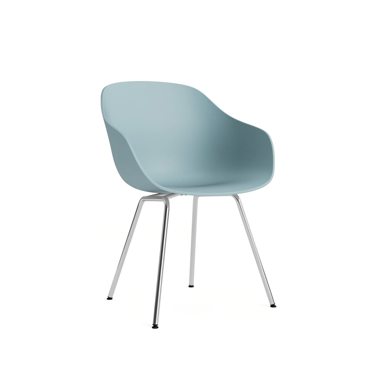 HAY About a Chair - AAC 226, Colour: Dusty Blue, Legs: Chromed Steel