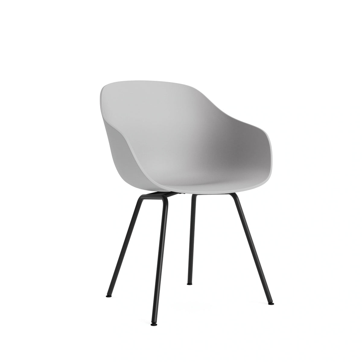 HAY About a Chair - AAC 226, Colour: Concrete Grey, Legs: Black Powder Coated Steel