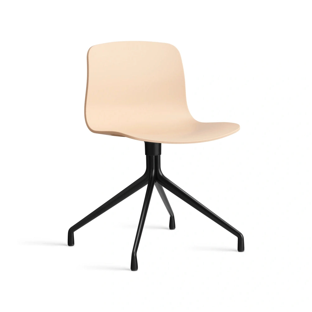 HAY AAC 10 bare shell in pale peach with black powder coated aluminium four-star swivel base