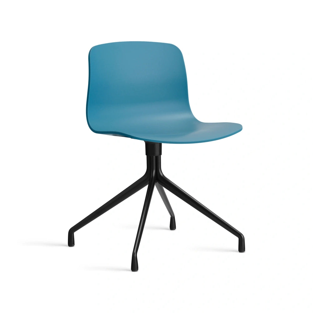HAY AAC 10 bare shell in azure blue with black powder coated aluminium four-star swivel base