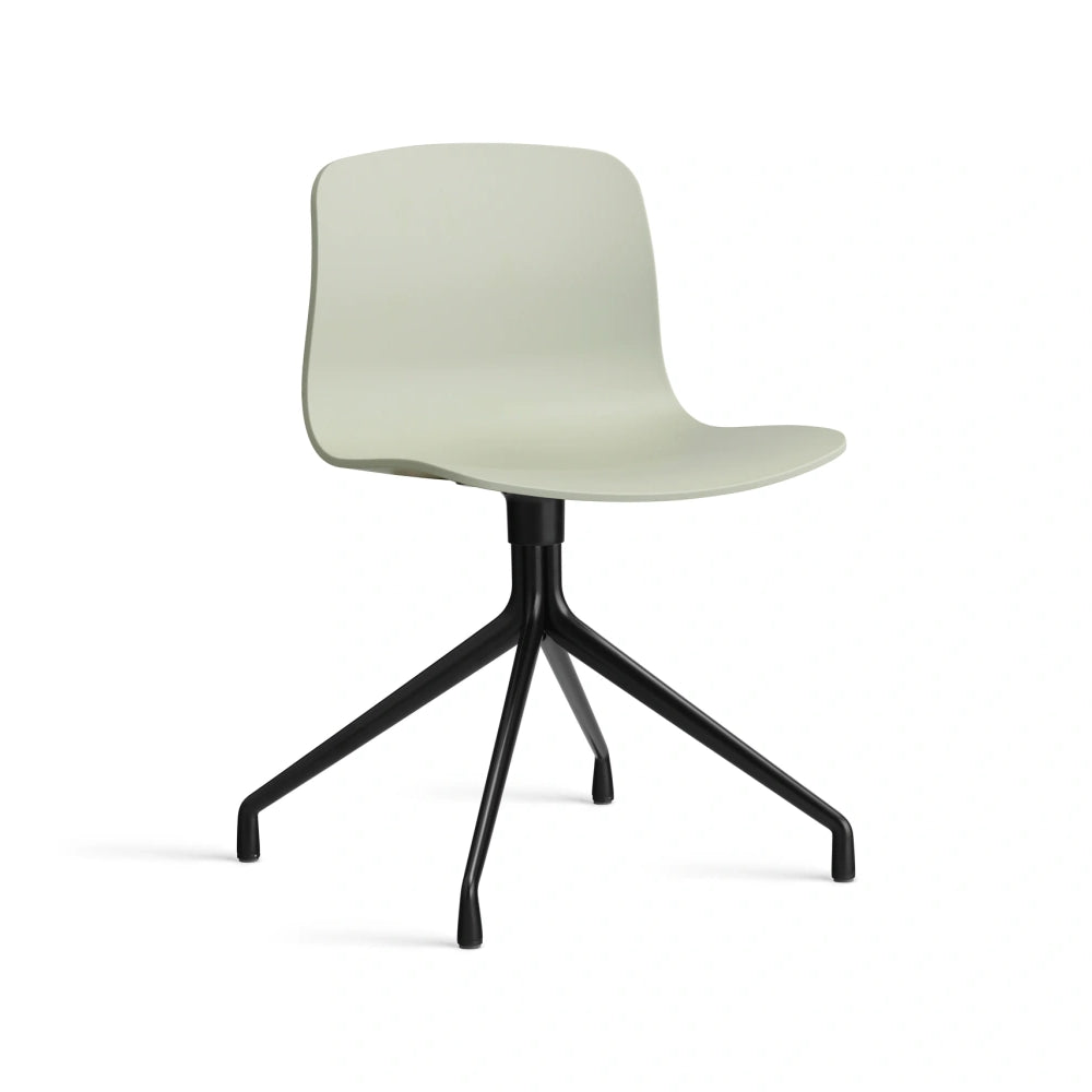 HAY AAC 10 bare shell in pastel green with black powder coated aluminium four-star swivel base