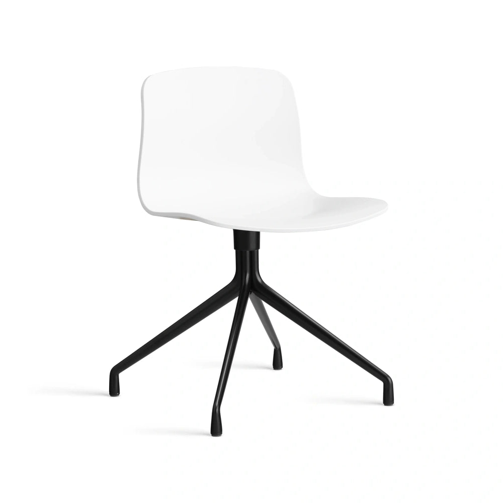 HAY AAC 10 bare shell in white with black powder coated aluminium four-star swivel base