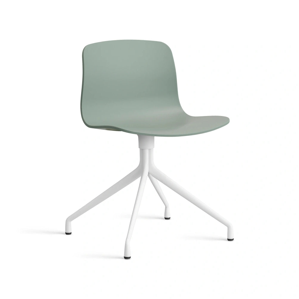 HAY AAC 10 bare shell in fall green with white powder coated aluminium four-star swivel base