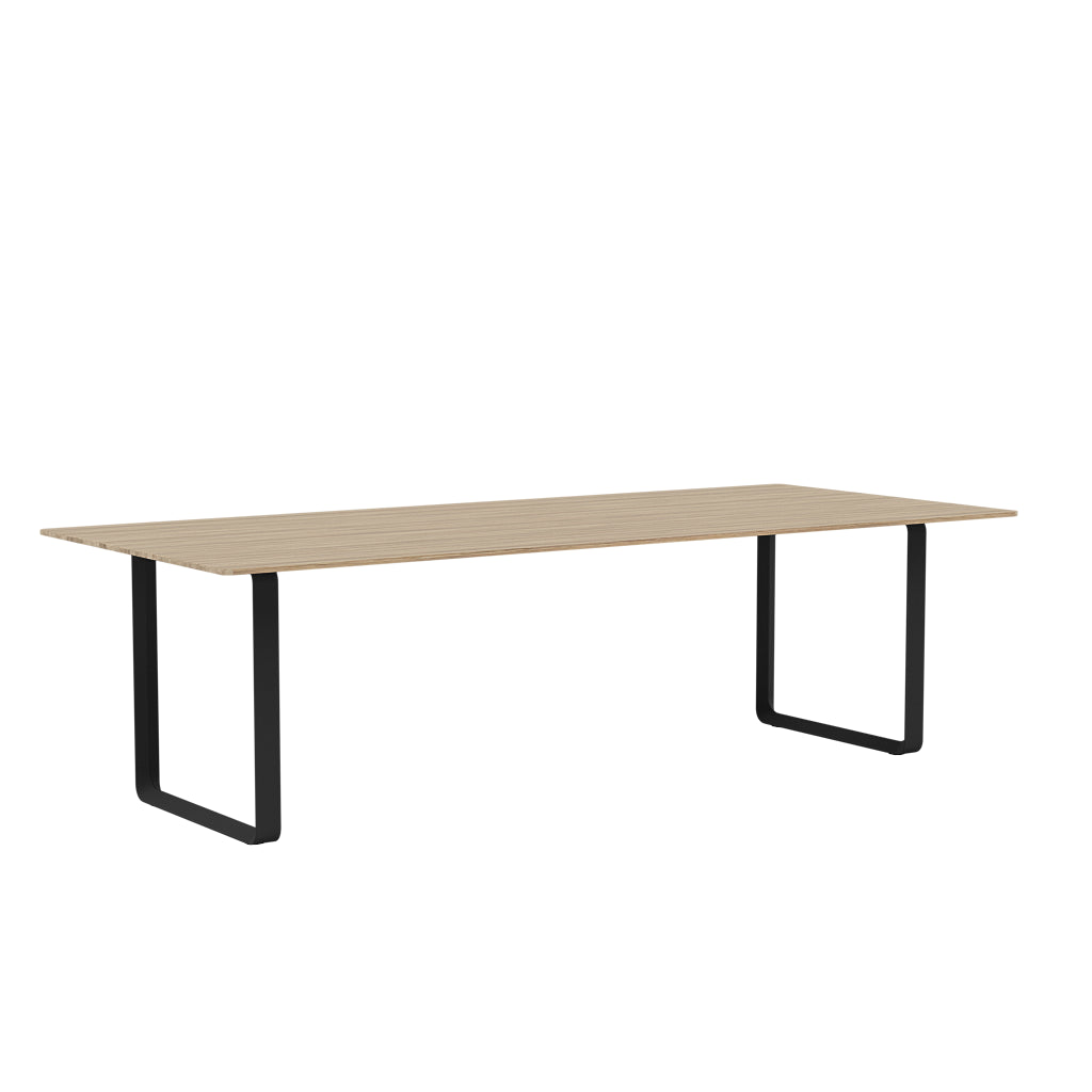 Muuto 70/70 Table in solid oak with black legs, 255 x 108cm