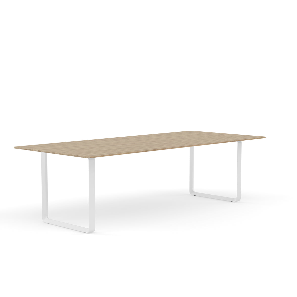 Muuto 70/70 Table in solid oak with white legs, 255 x 108cm