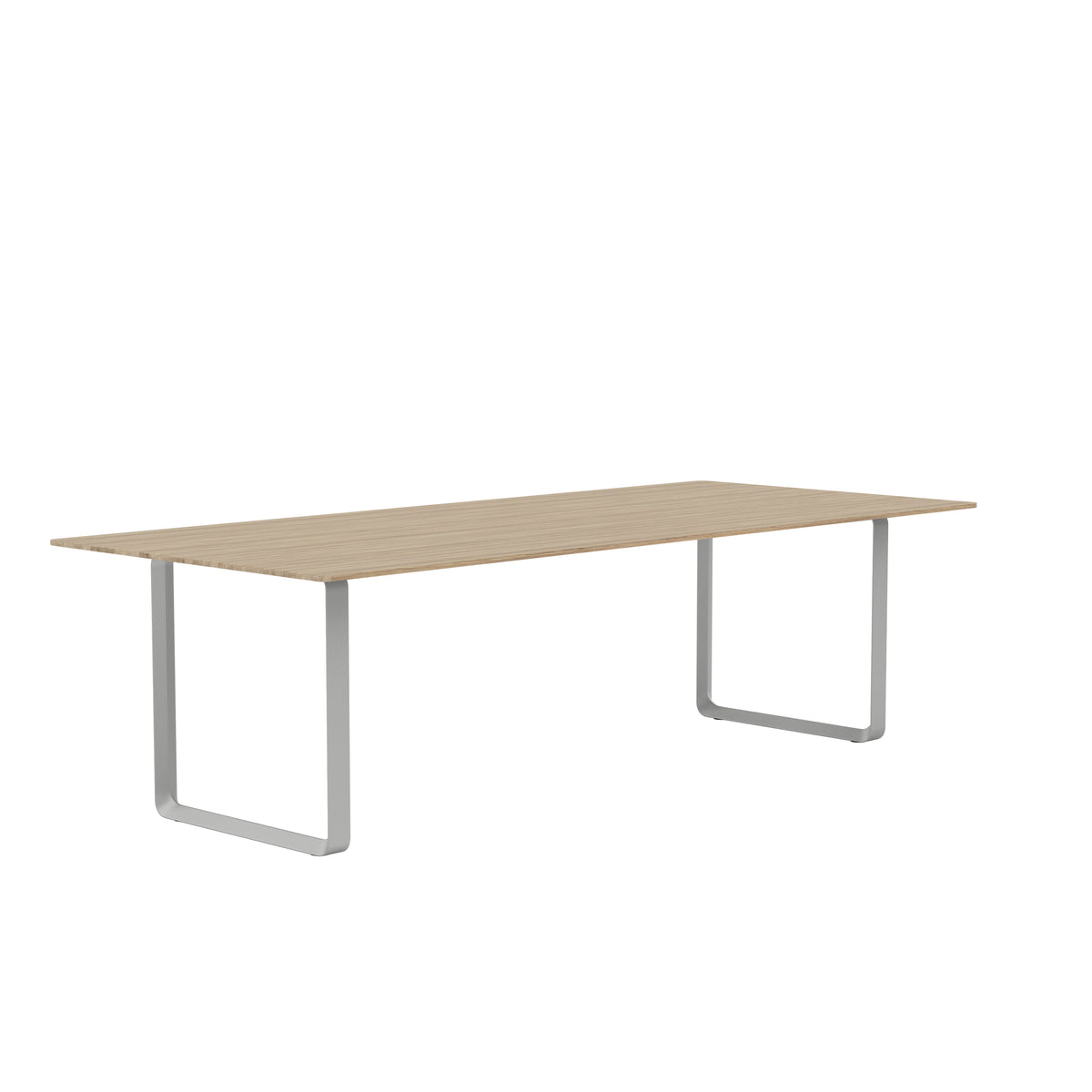 Muuto 70/70 Table in solid oak with grey legs, 255 x 108cm
