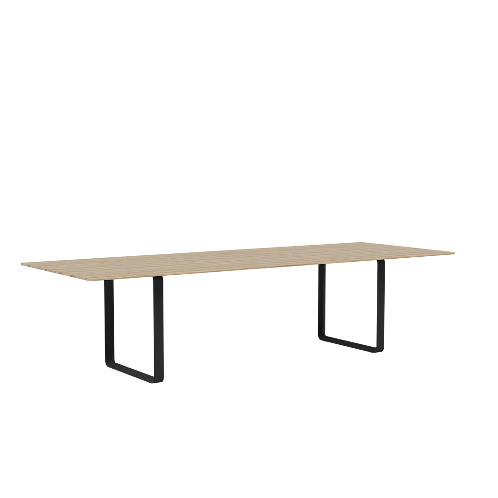 Muuto 70/70 Table in solid oak with black legs, 295 x 108cm