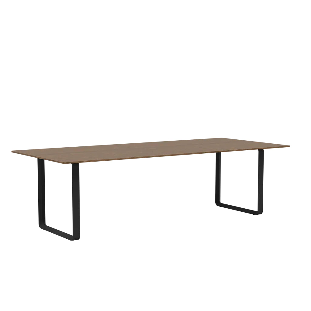 Muuto 70/70 Table in solid smoked oak with black legs, 255 x 108cm