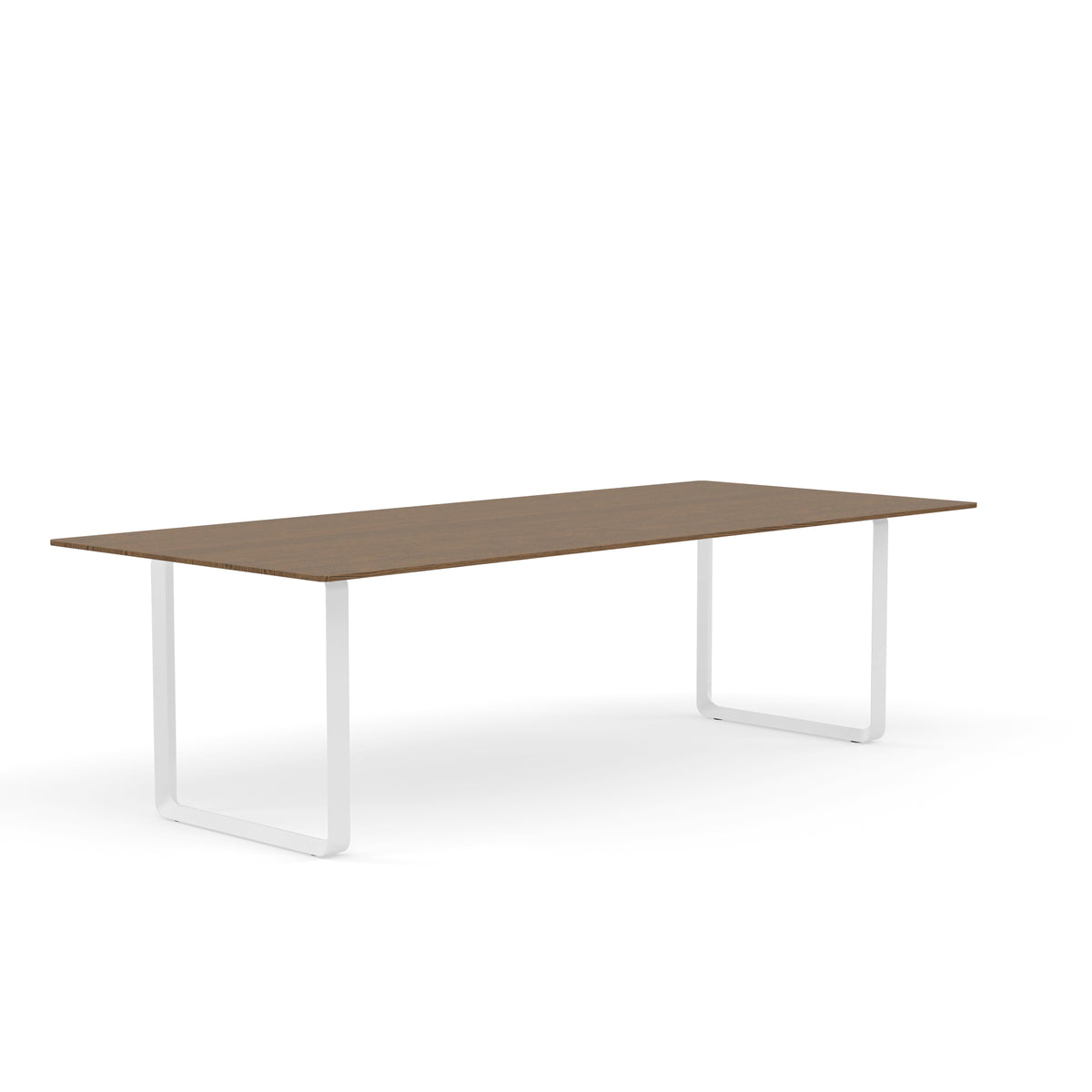 Muuto 70/70 Table in solid smoked oak with white legs, 255 x 108cm