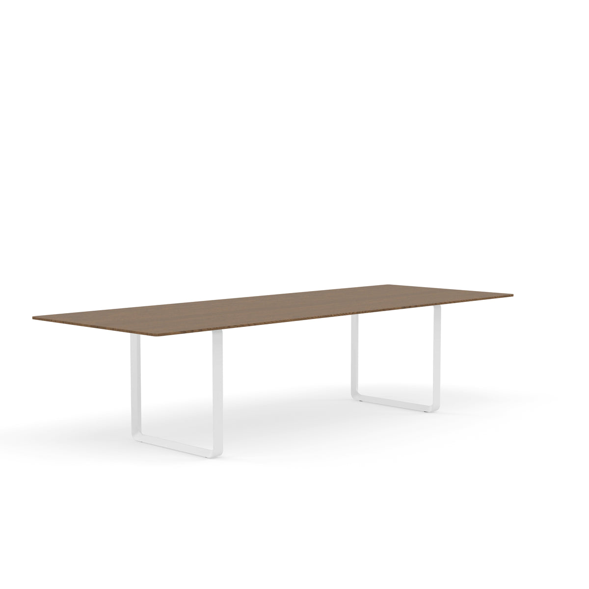 Muuto 70/70 Table in solid smoked oak with white legs, 295 x 108cm