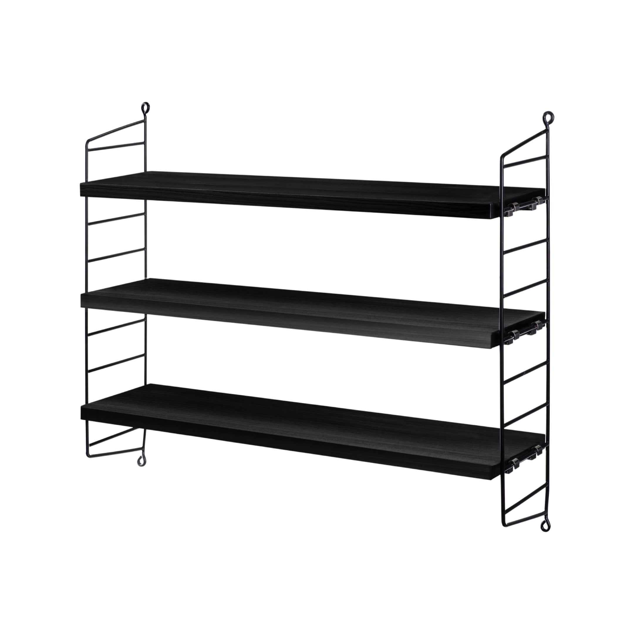 String Pocket Shelf - Black Stained Ash
