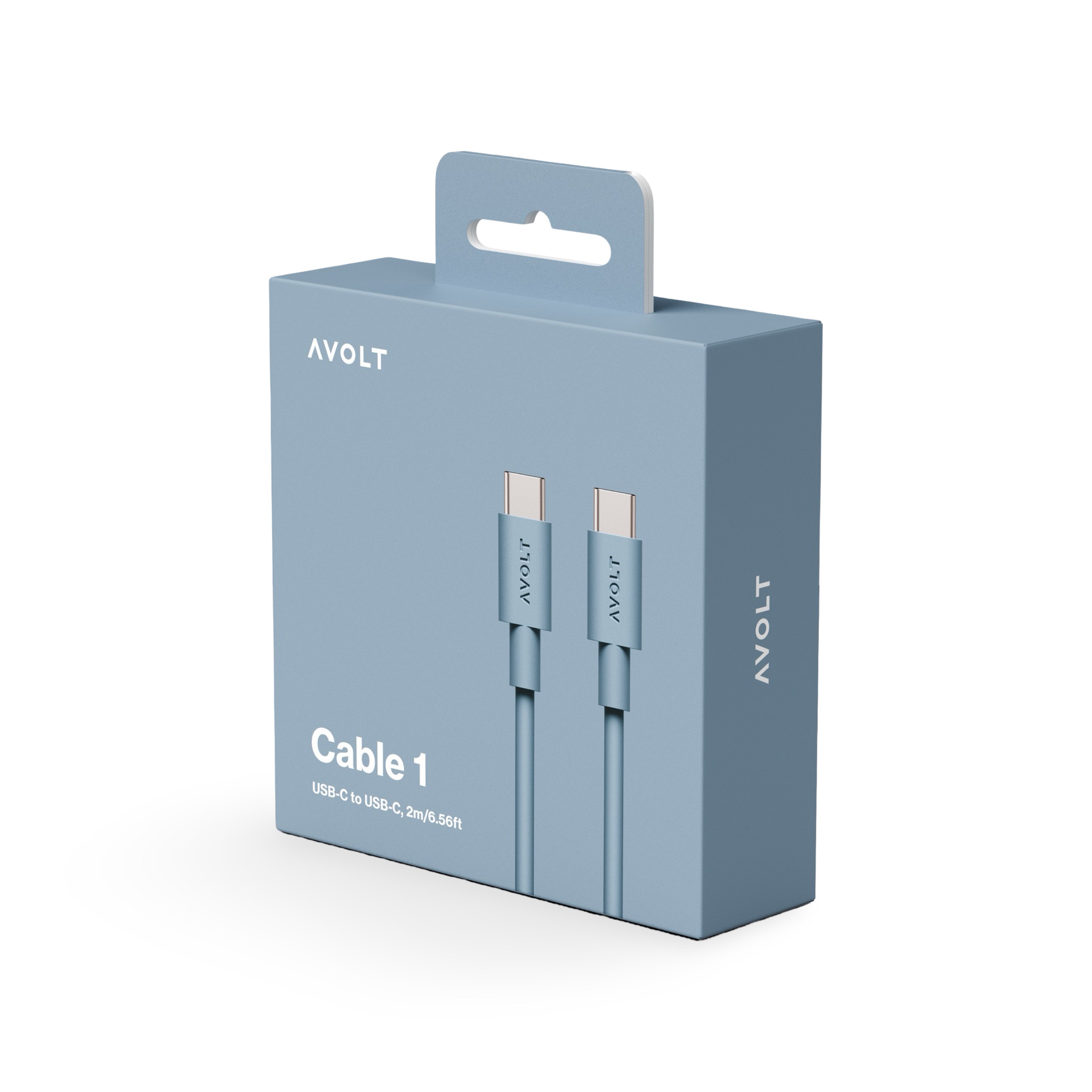 AVOLT Cable 1 USB-C to USB-C Cable - Shark Blue