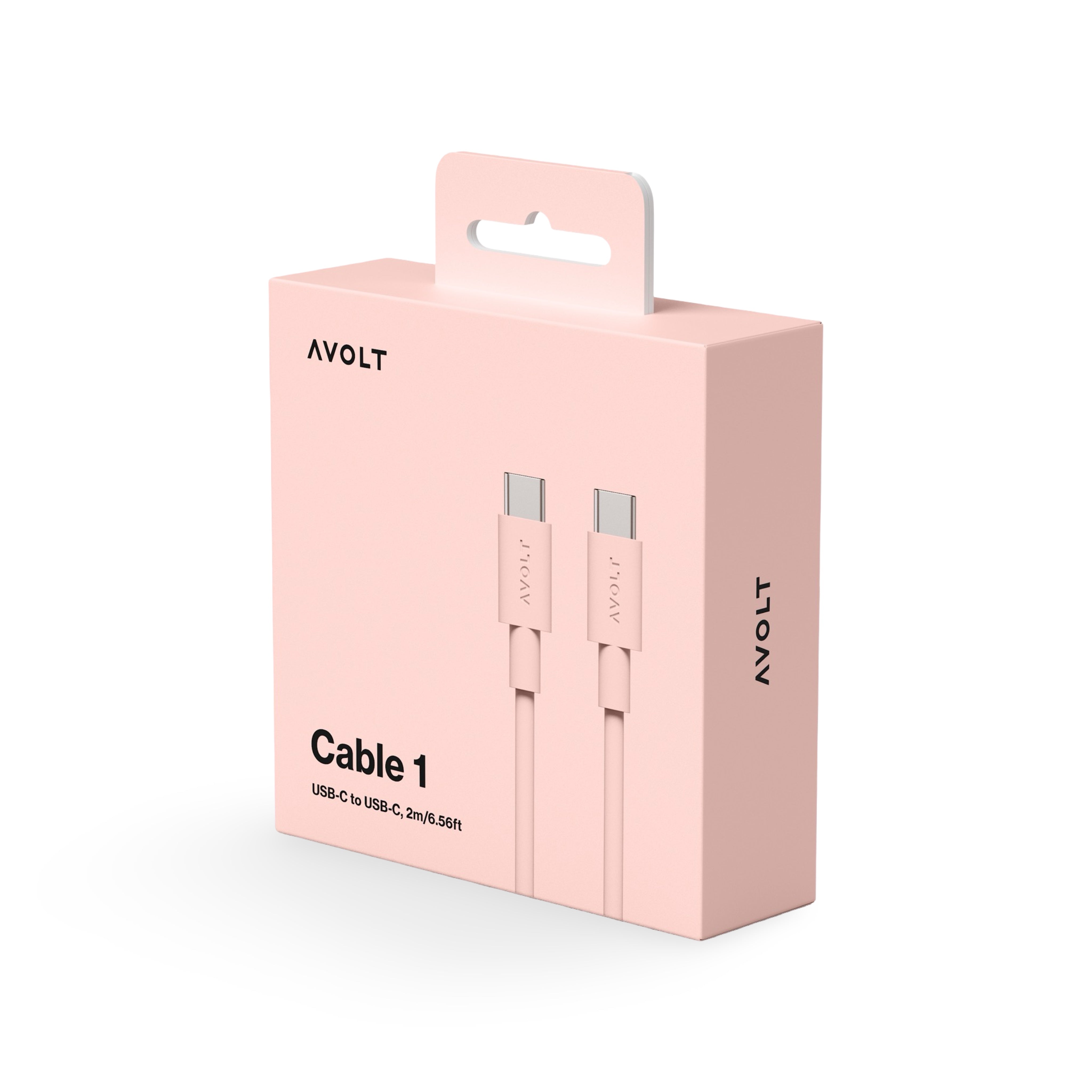 AVOLT Cable 1 USB-C to USB-C Cable - New Pink