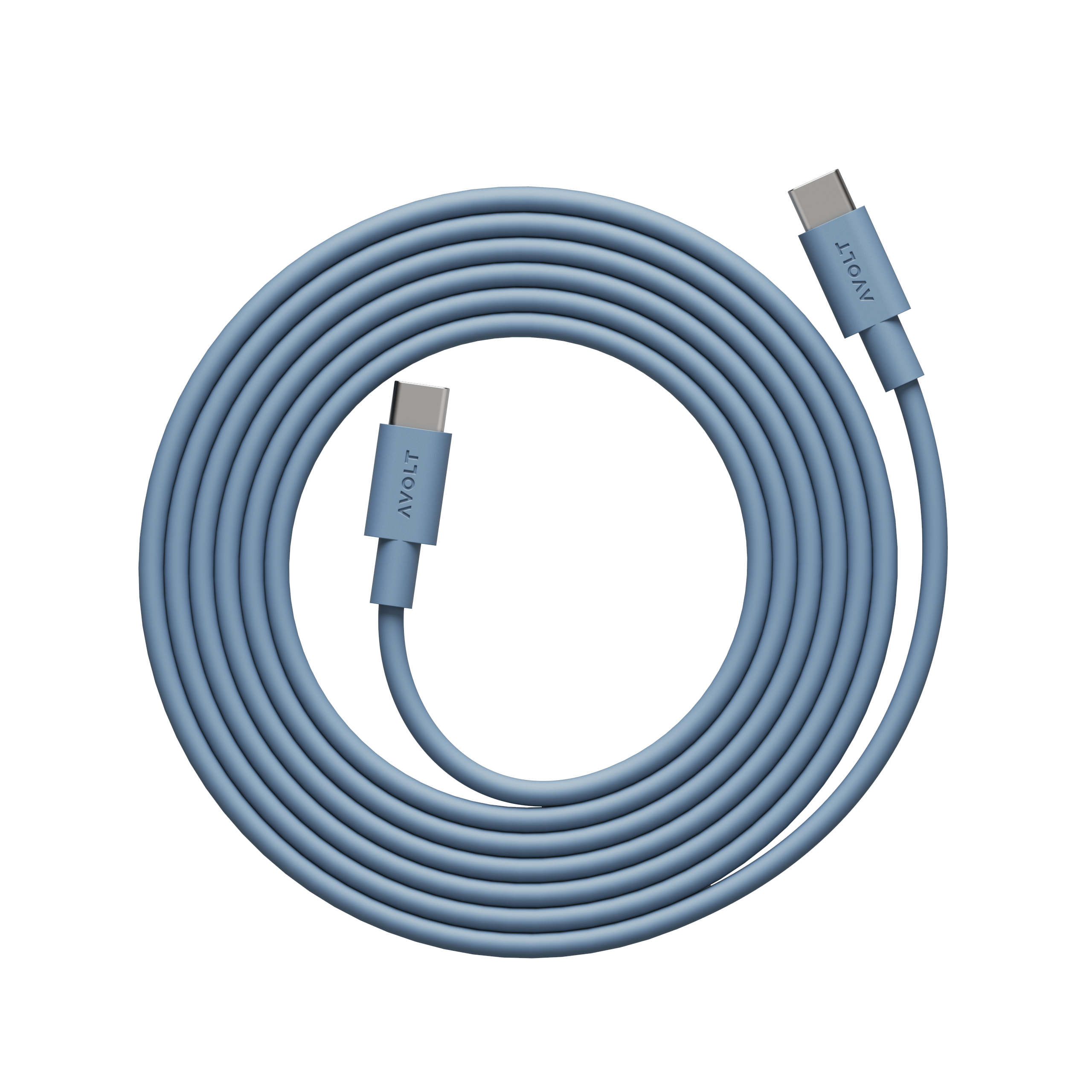 AVOLT Cable 1 USB-C to USB-C Cable - Shark Blue