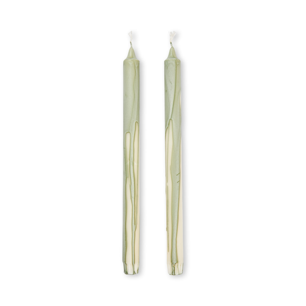 Ferm Living Dryp Candles - Set of 2 - Tea Green
