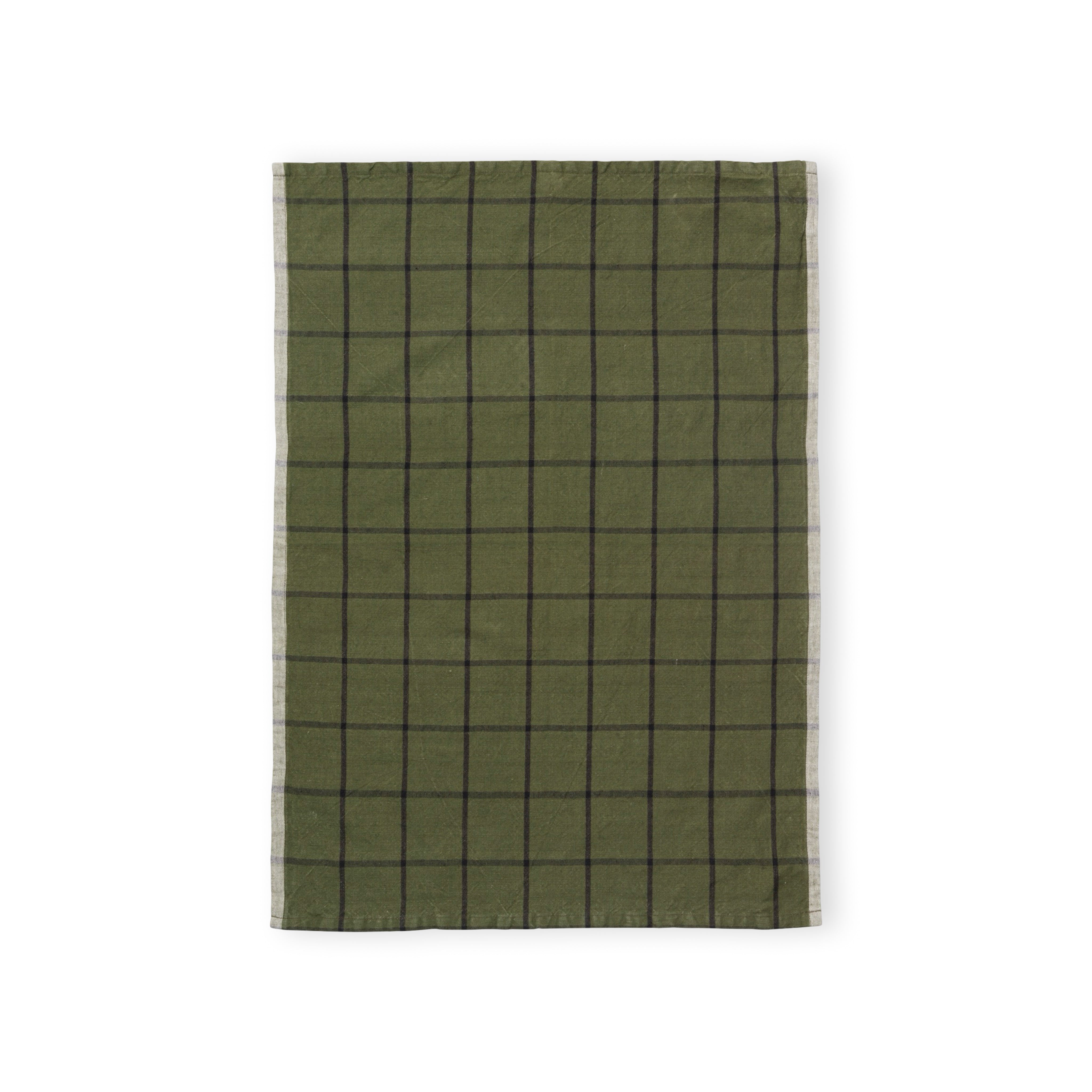 Ferm Living Hale Tea Towel - Green/Black