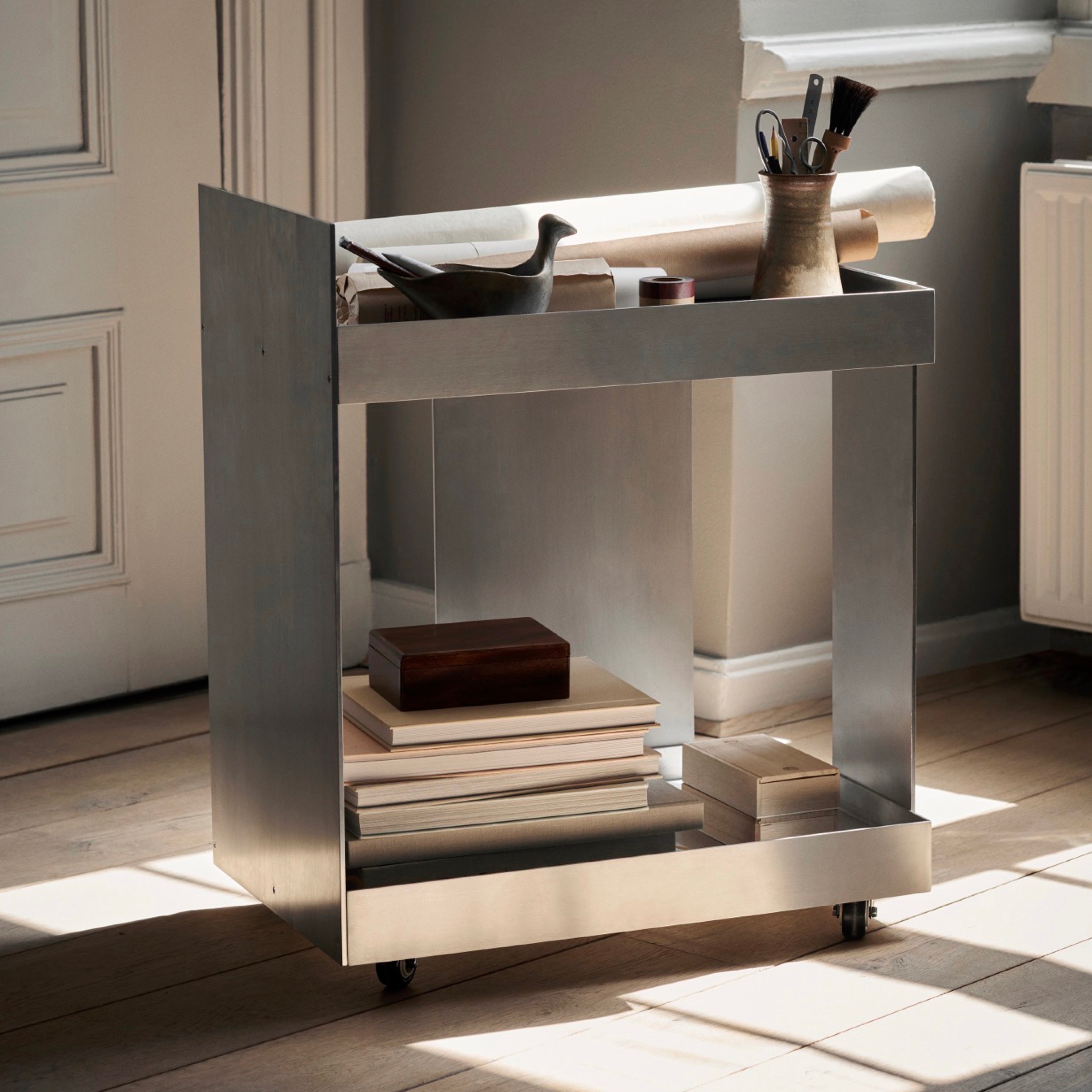 Ferm Living Lager Trolley - Aluminium