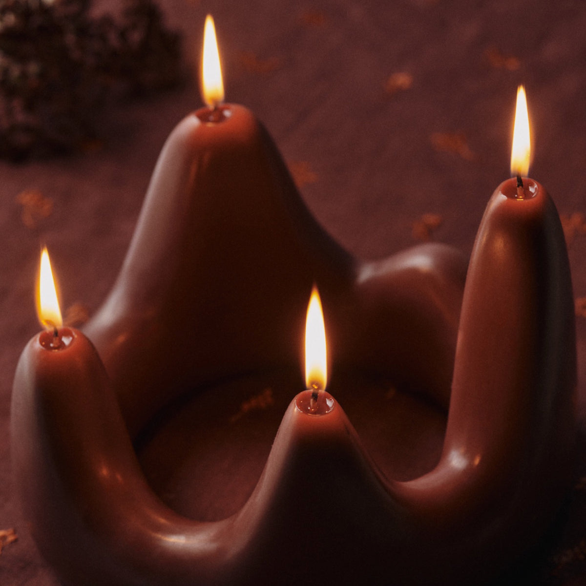 Ferm Living Stala Candle Ring - Dark Grape