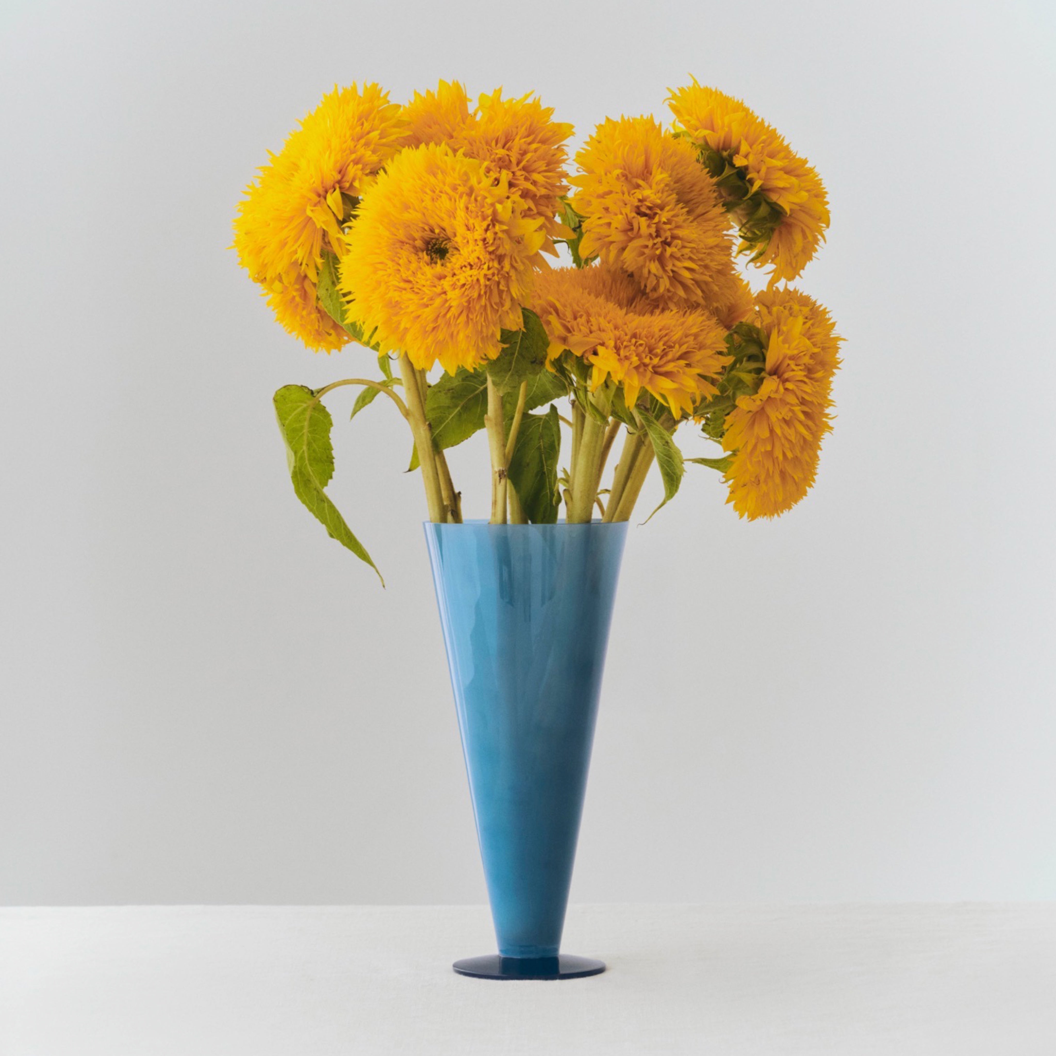 HAY Conical Vase Large - Petrol Blue & Dark Blue
