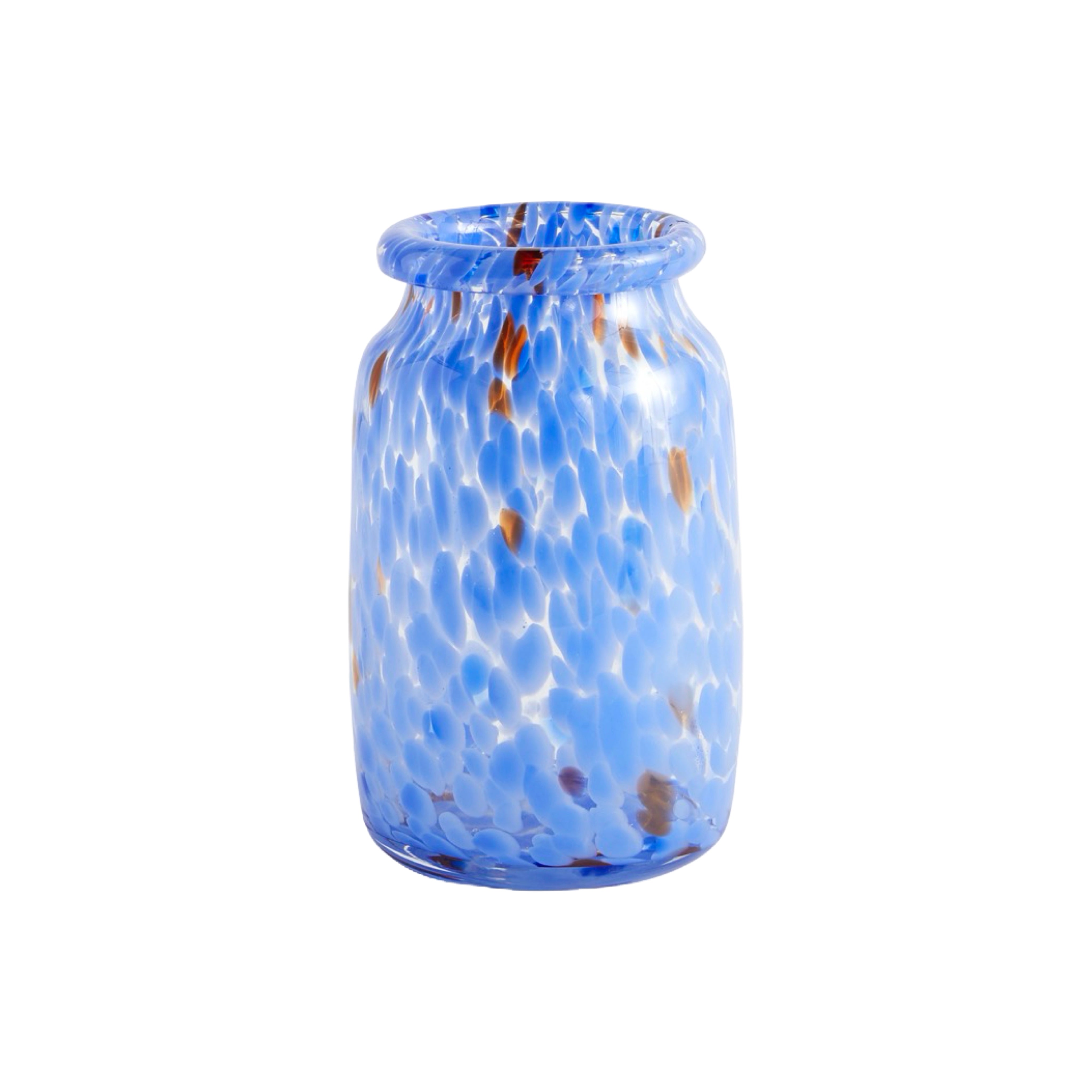 HAY Splash Vase Roll Neck Medium - Blue
