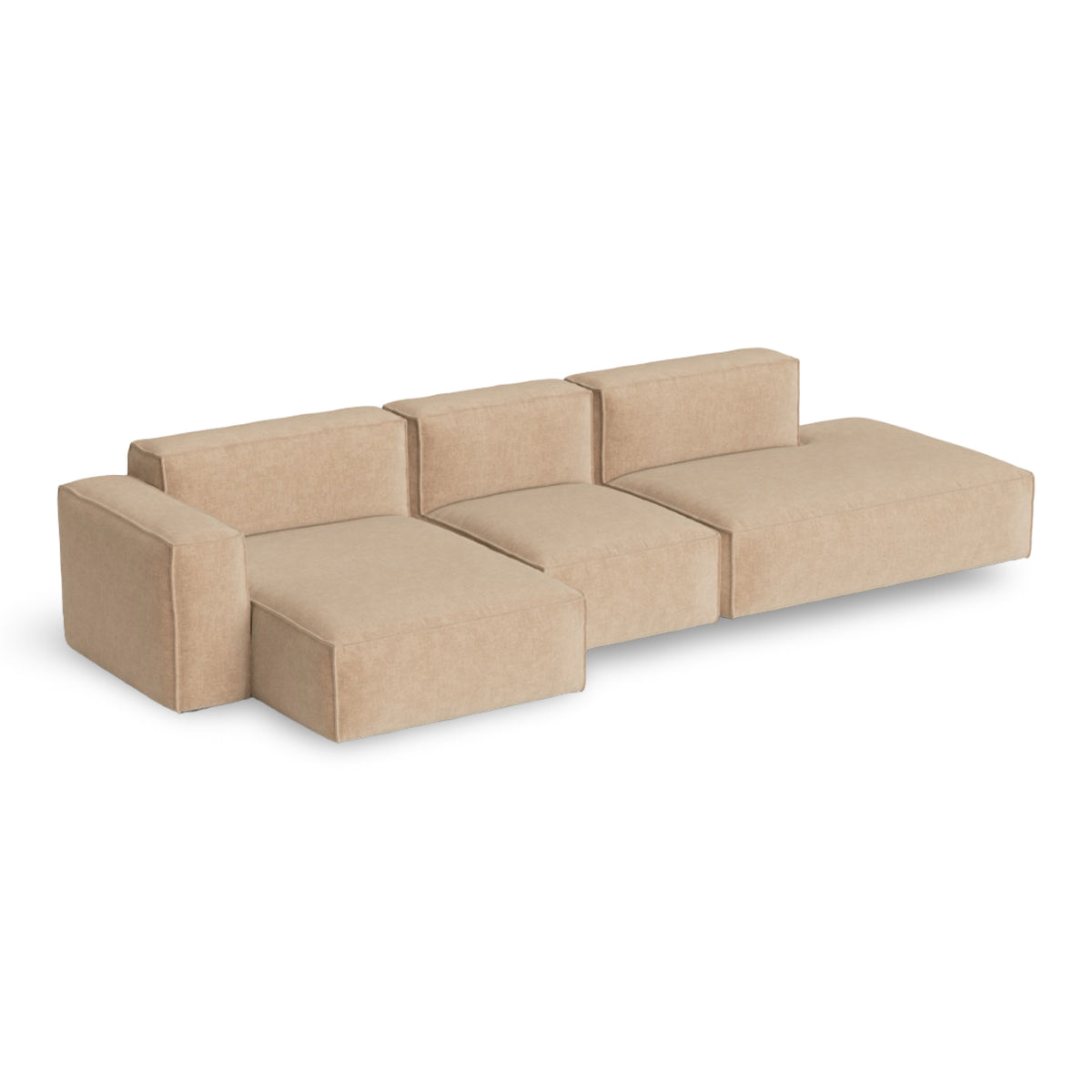 HAY Mags Soft - Low Armrest w. Removable Cover - 3-Seater Sofa Combination 4