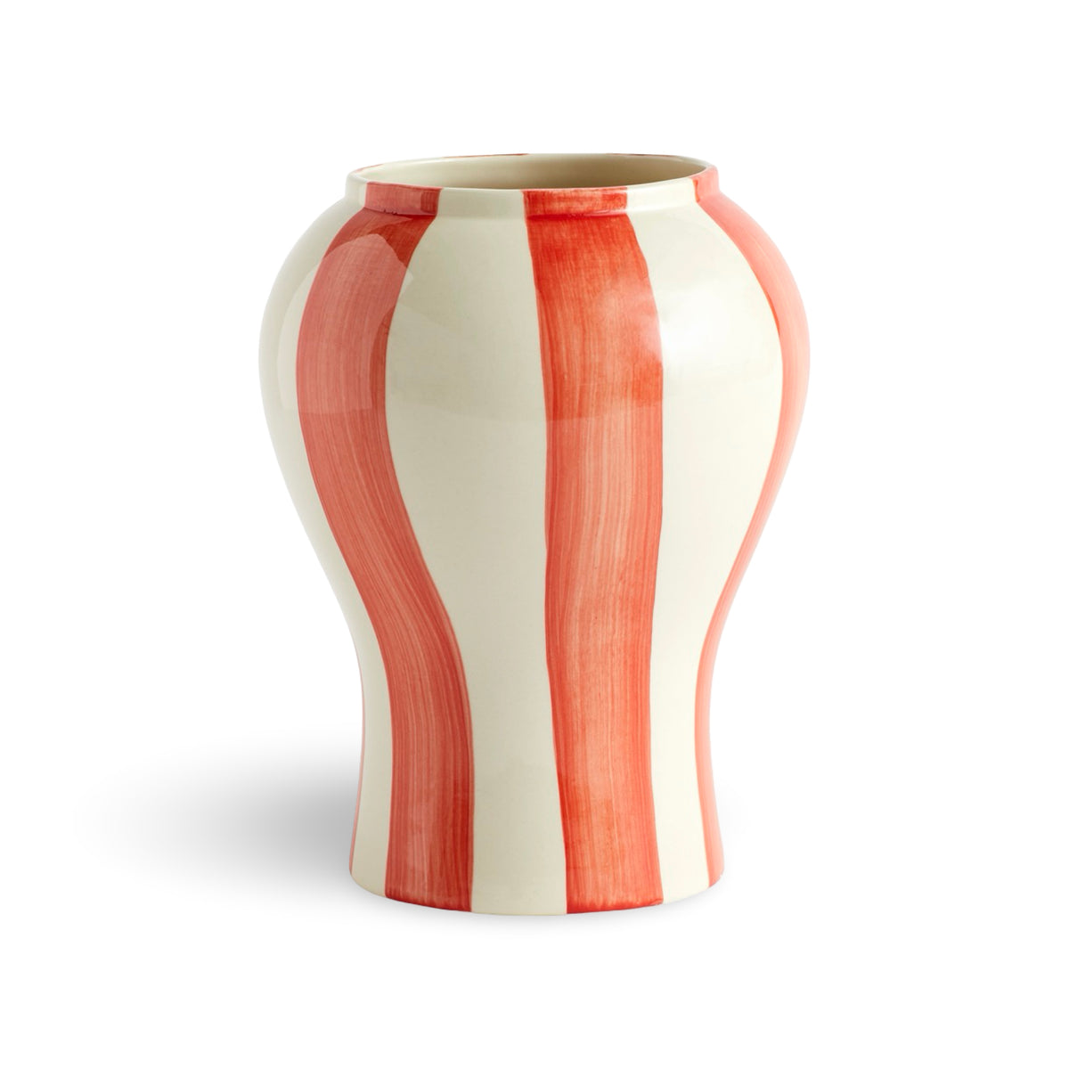 HAY Sobremesa Stripe Vase - Small / Red