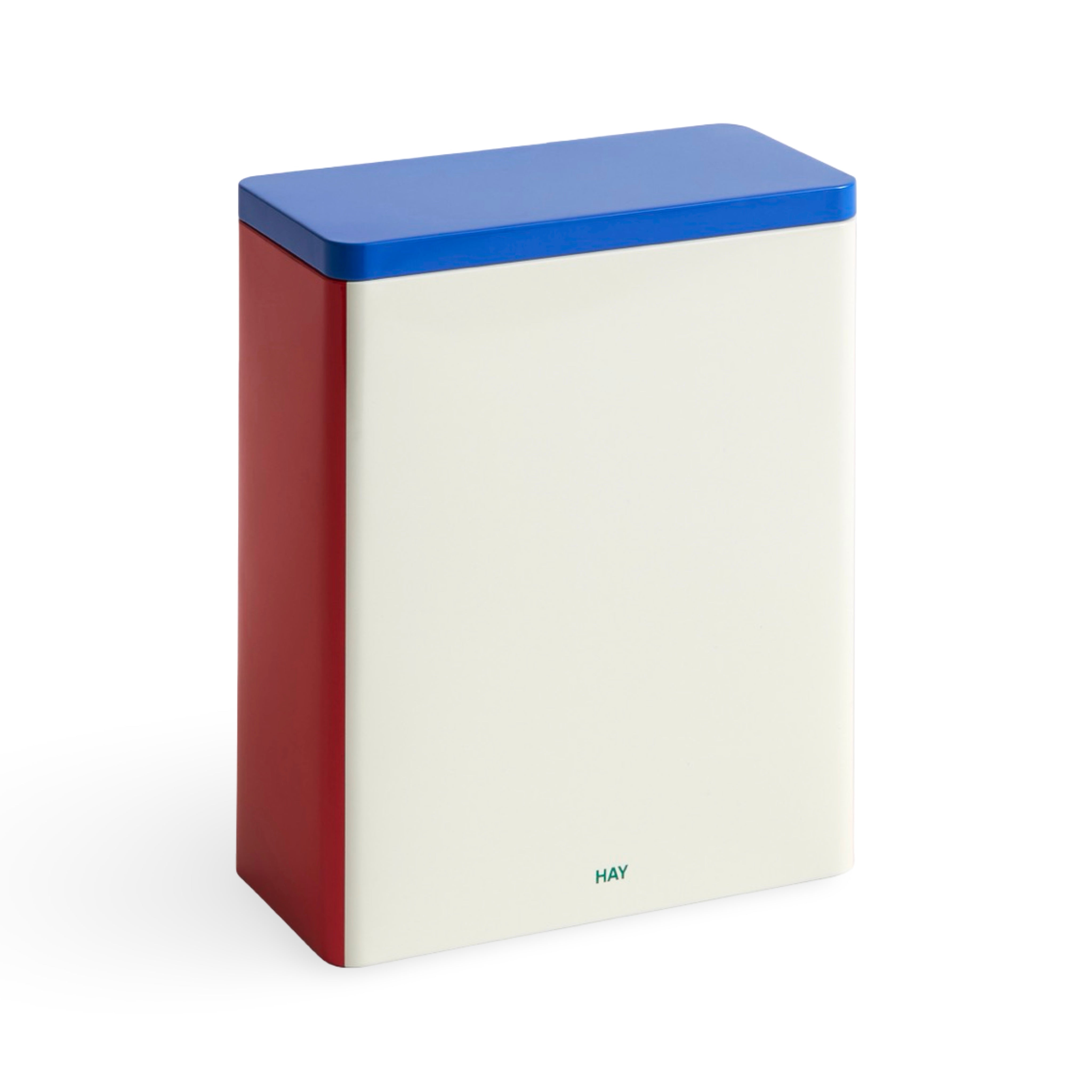 HAY Tin Container X Large - Off White, Blue & Red