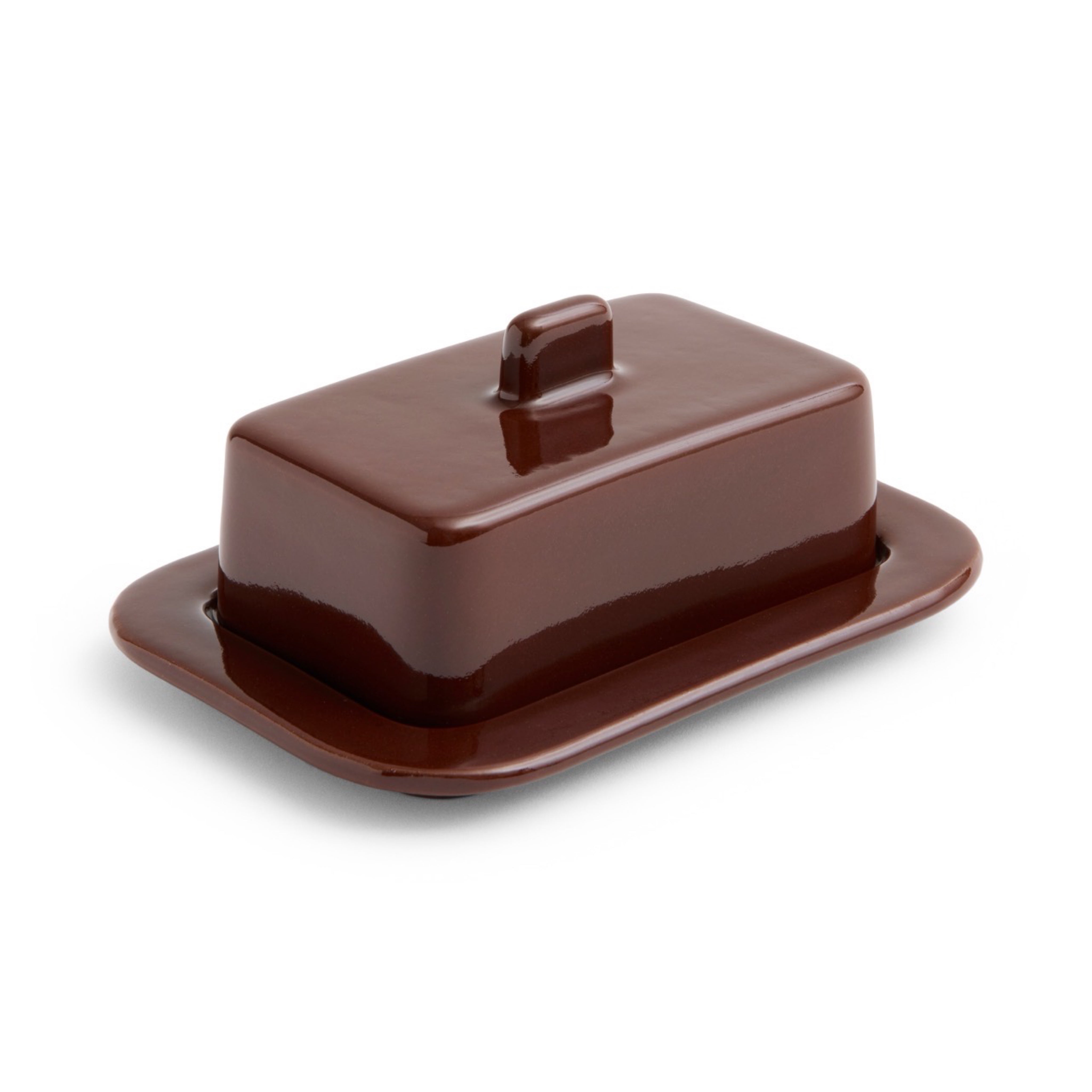 HAY Barro Butter Dish - Burgundy