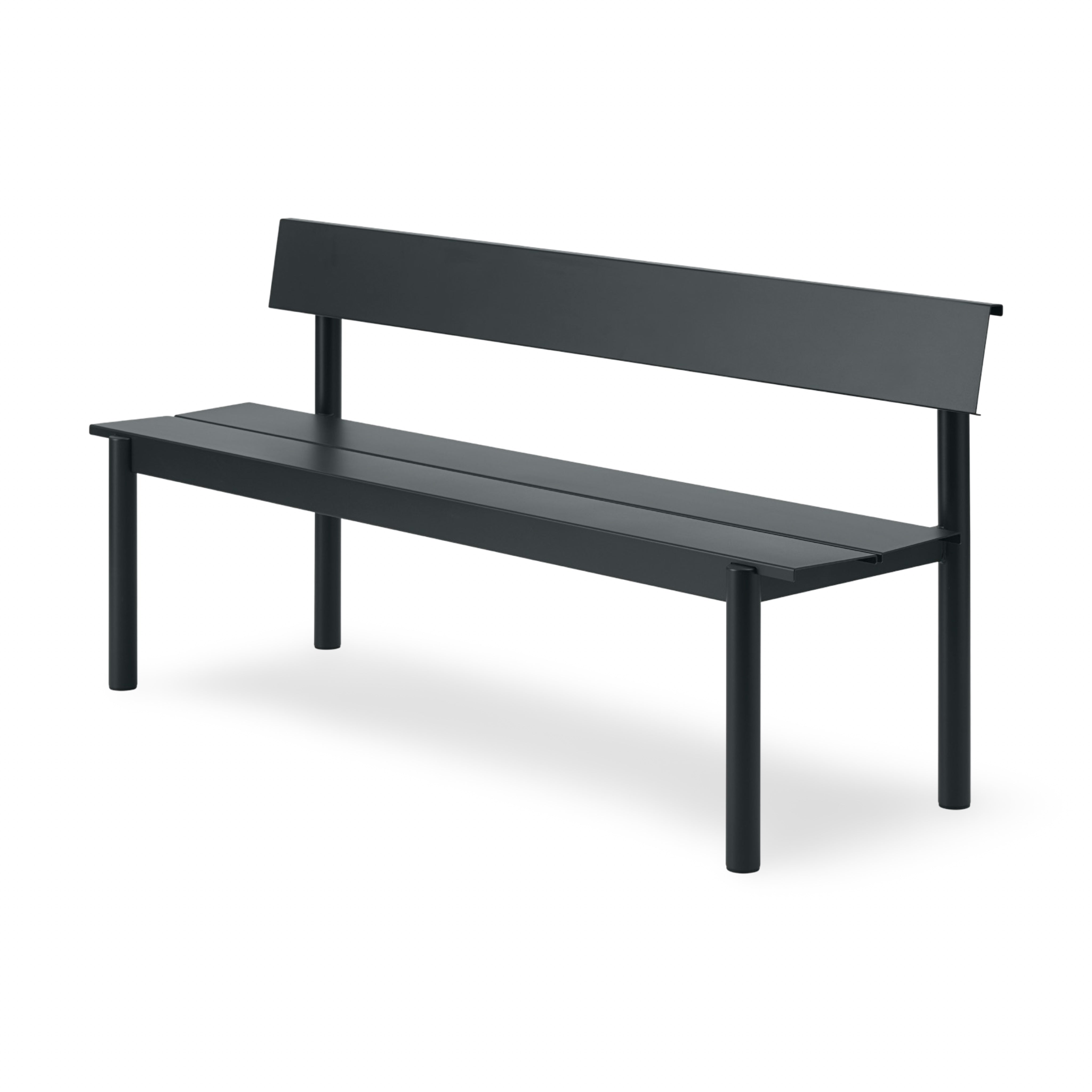 Muuto Linear Steel Outdoor Bench w. Backrest - 170cm