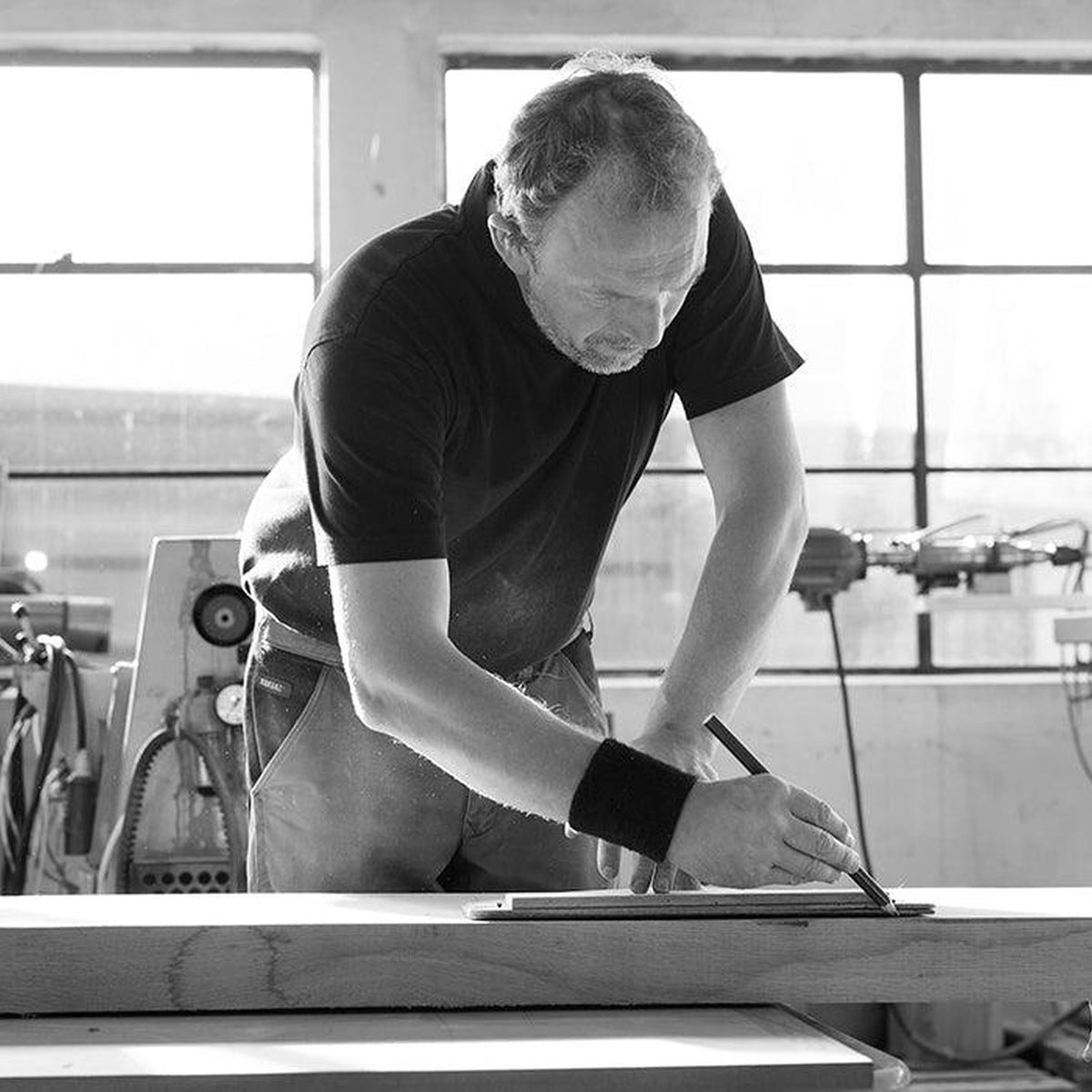 Lars Werner working in the family woodturning workshop, Form & Refine