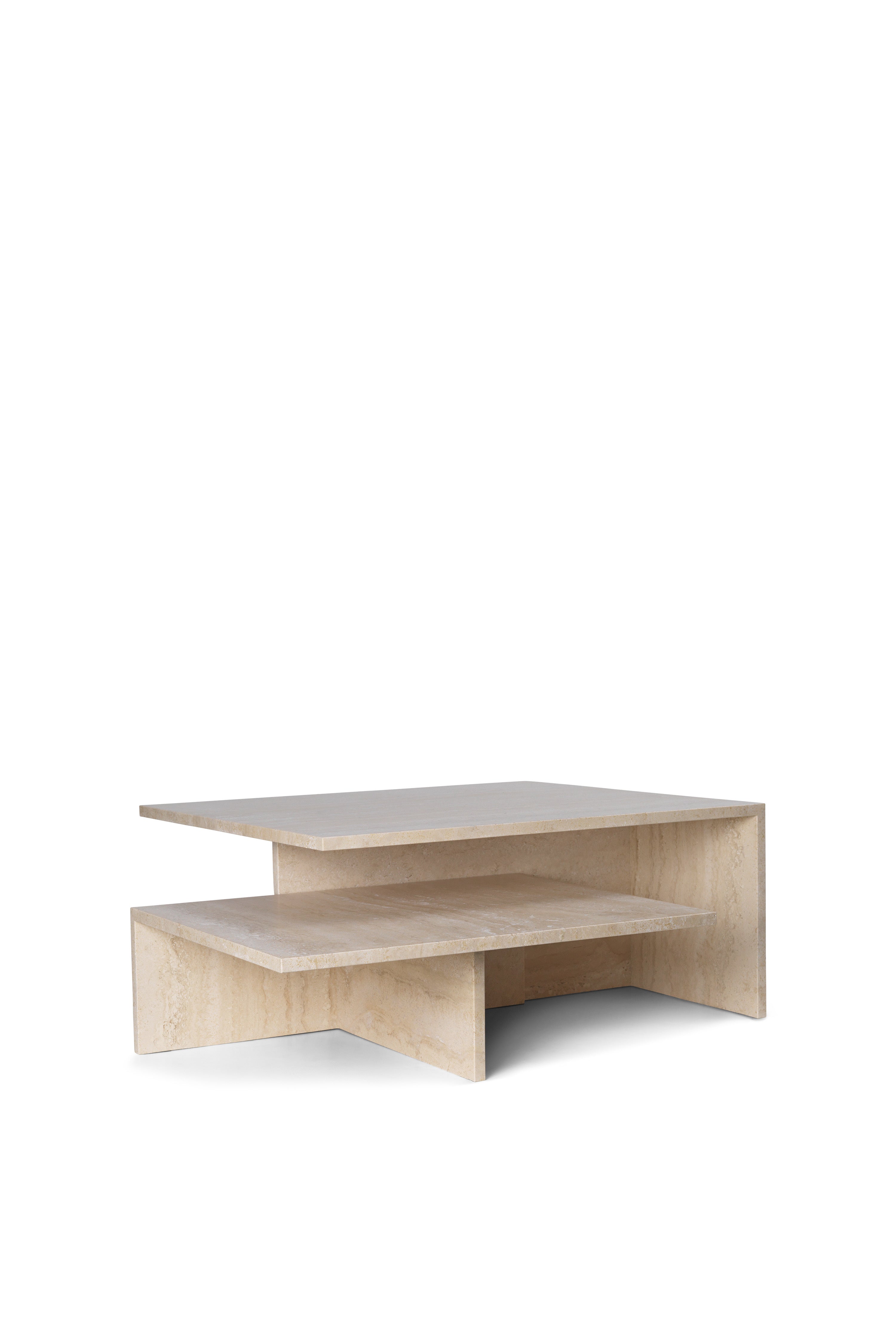 Ferm Living Distinct Grande Duo Tables - Travertine